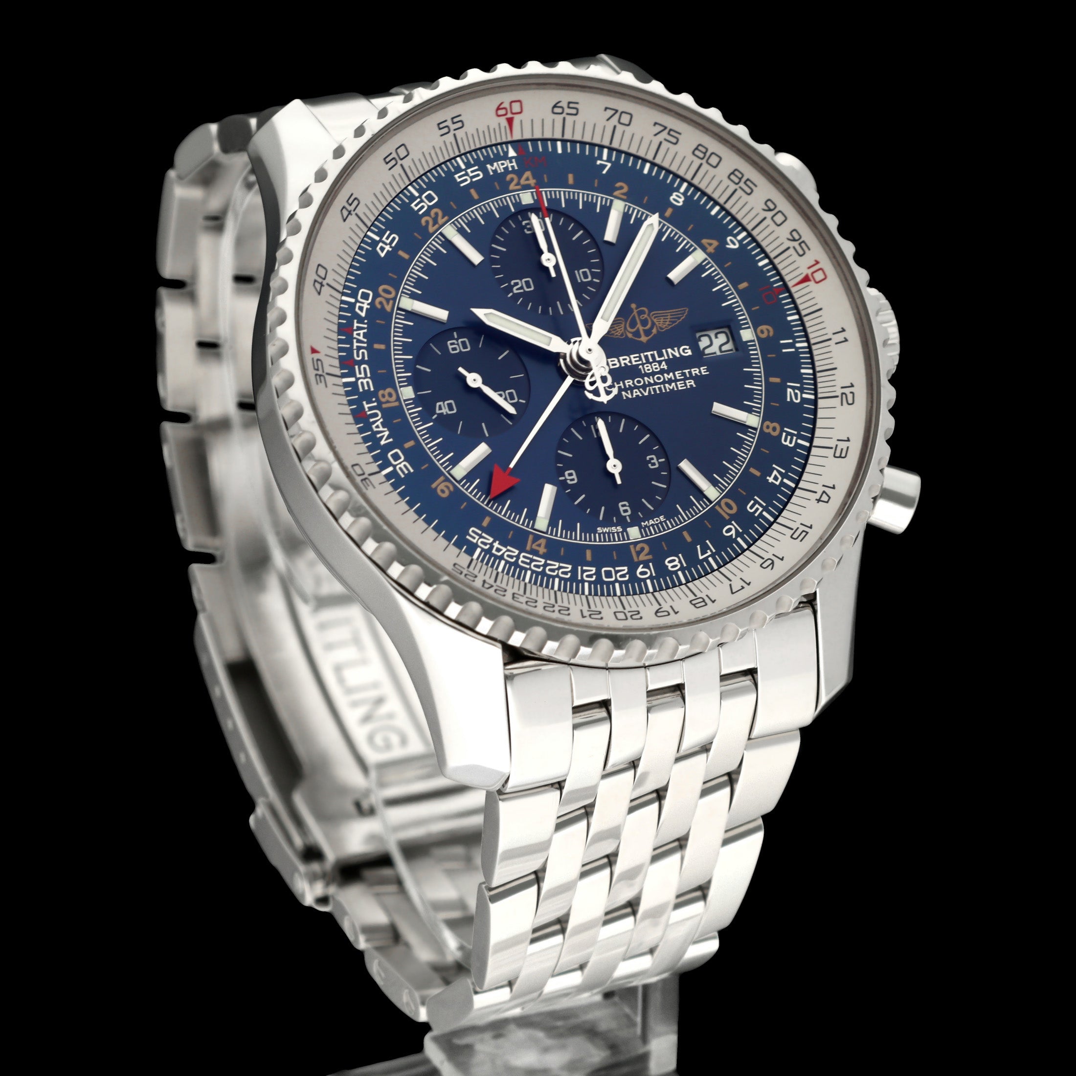 Breitling Navitimer World A24322- 2018 - Breitling horloge - Breitling kopen - Breitling heren horloge - Trophies Watches
