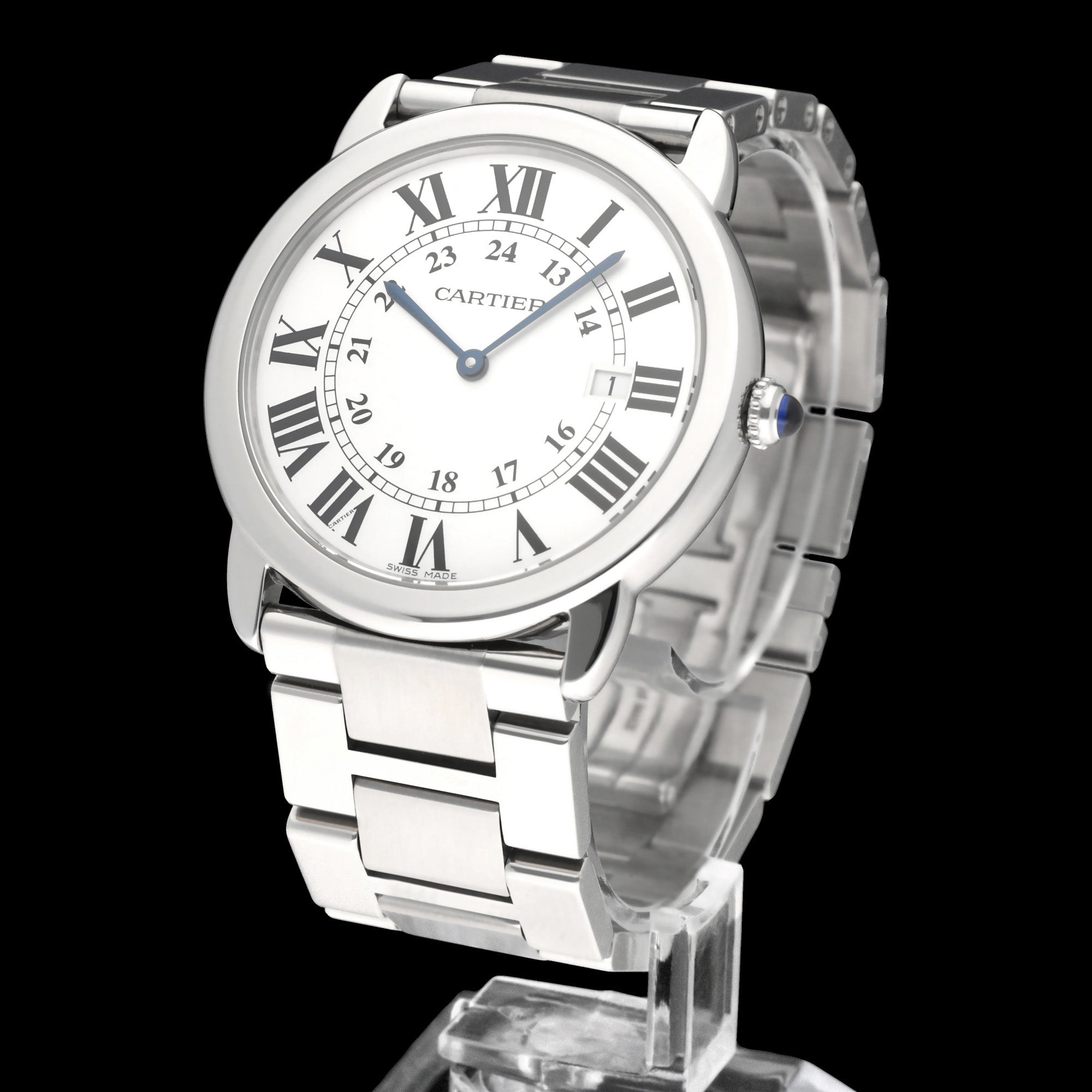 Cartier Ronde Solo de Cartier W6701005 - Cartier horloge - Cartier kopen - Cartier heren horloge - Trophies Watches