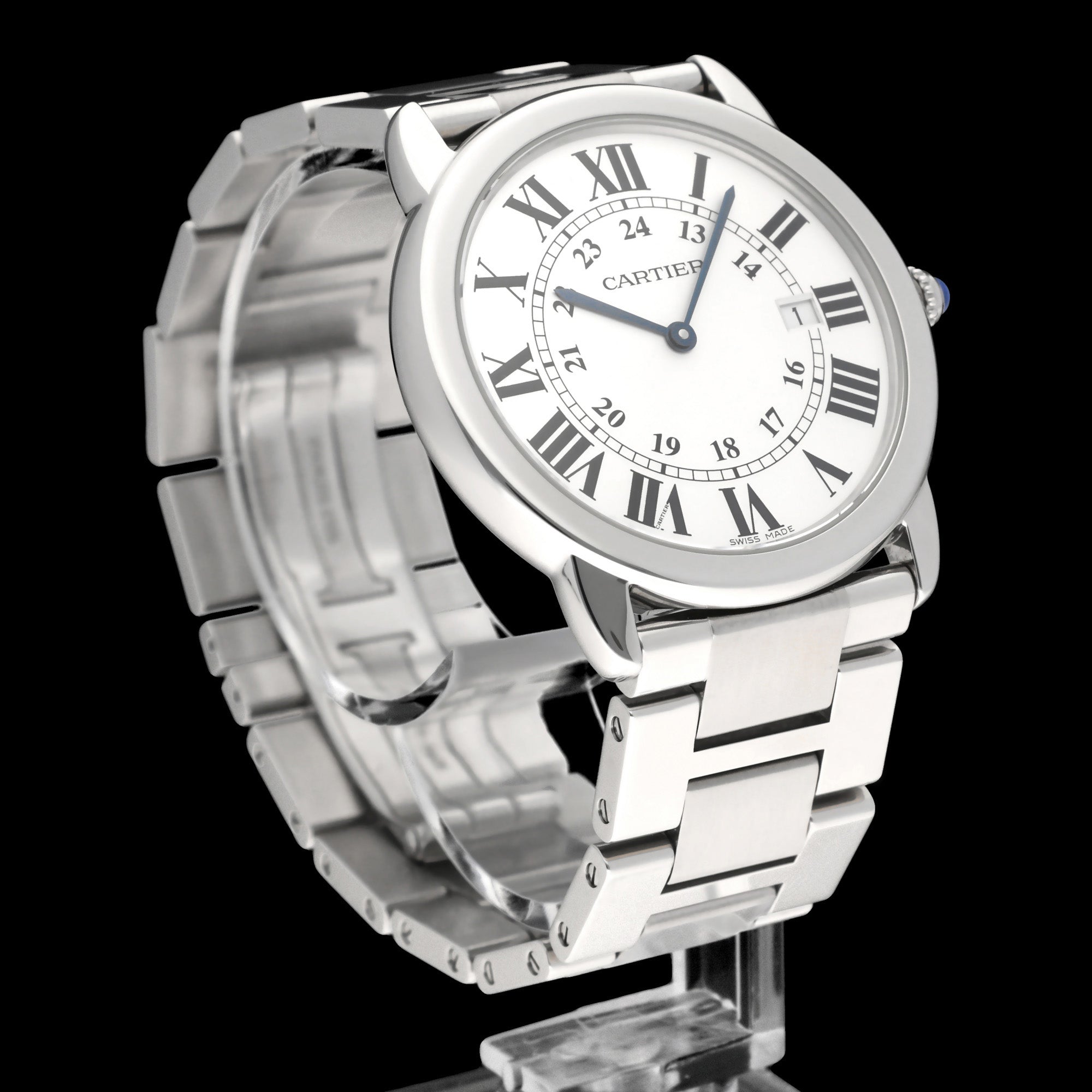 Cartier Ronde Solo de Cartier W6701005 - Cartier horloge - Cartier kopen - Cartier heren horloge - Trophies Watches