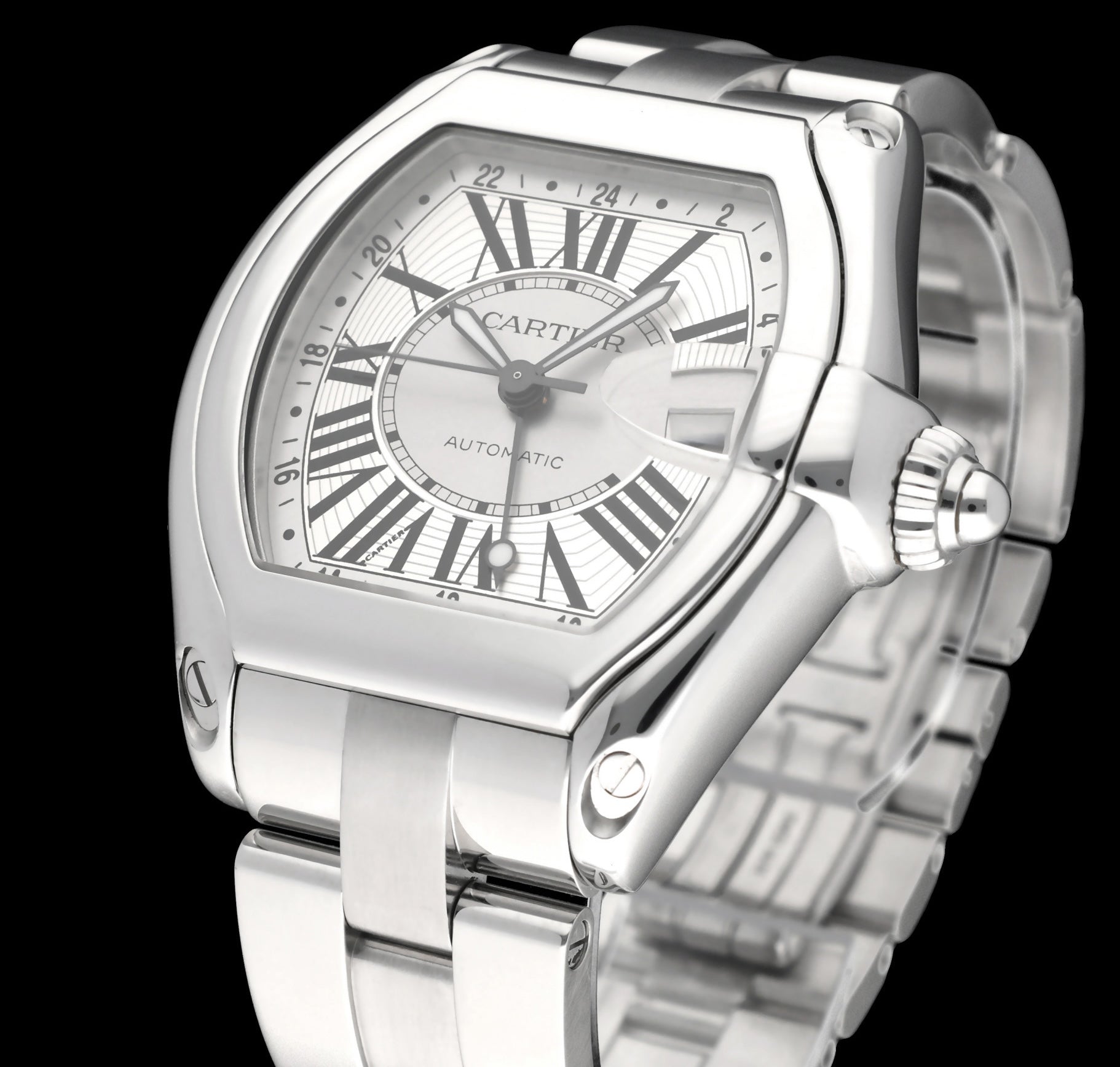 Cartier Roadster GMT W62032X6 - Cartier horloge - Cartier kopen - Cartier heren horloge - Trophies Watches