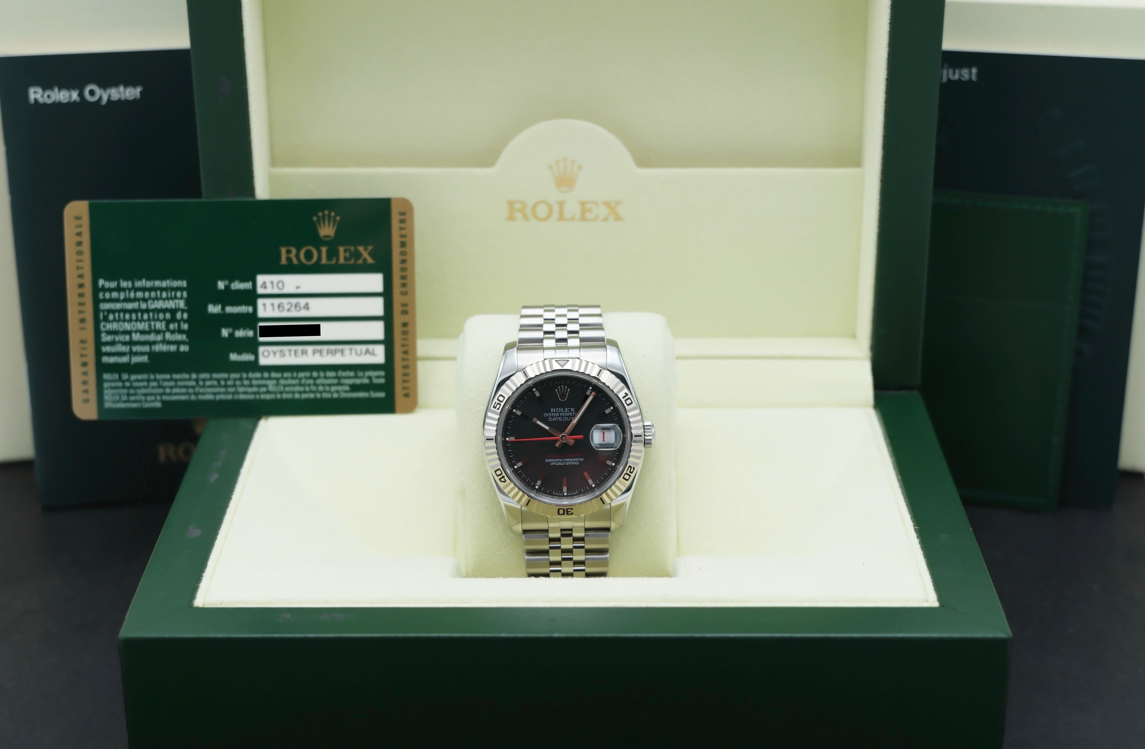 Rolex Datejust Turn-O-Graph 116264, Box & Papers, 2009