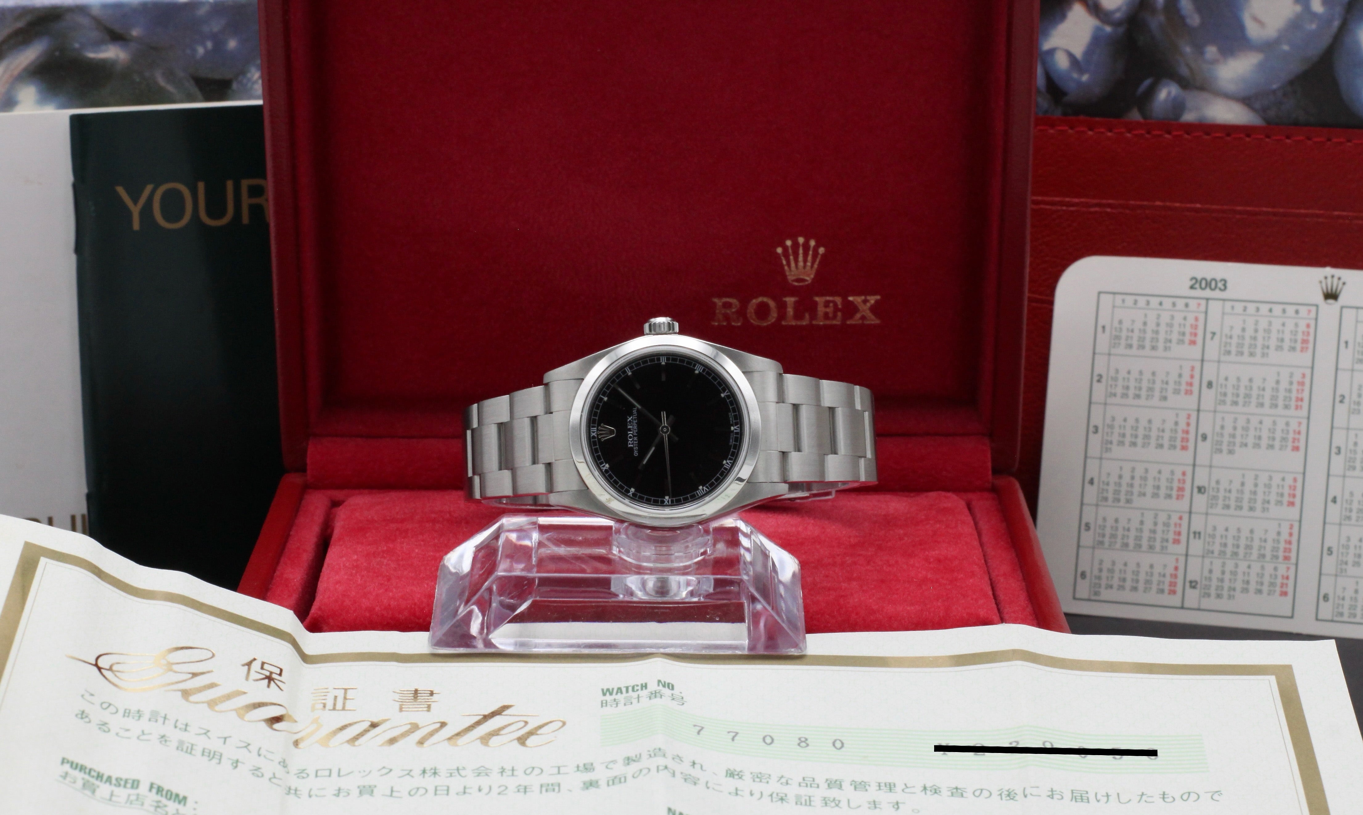 Rolex Oyster Perpetual 77080 - 2003 - Rolex horloge - Rolex kopen - Rolex dames horloge - Trophies Watches