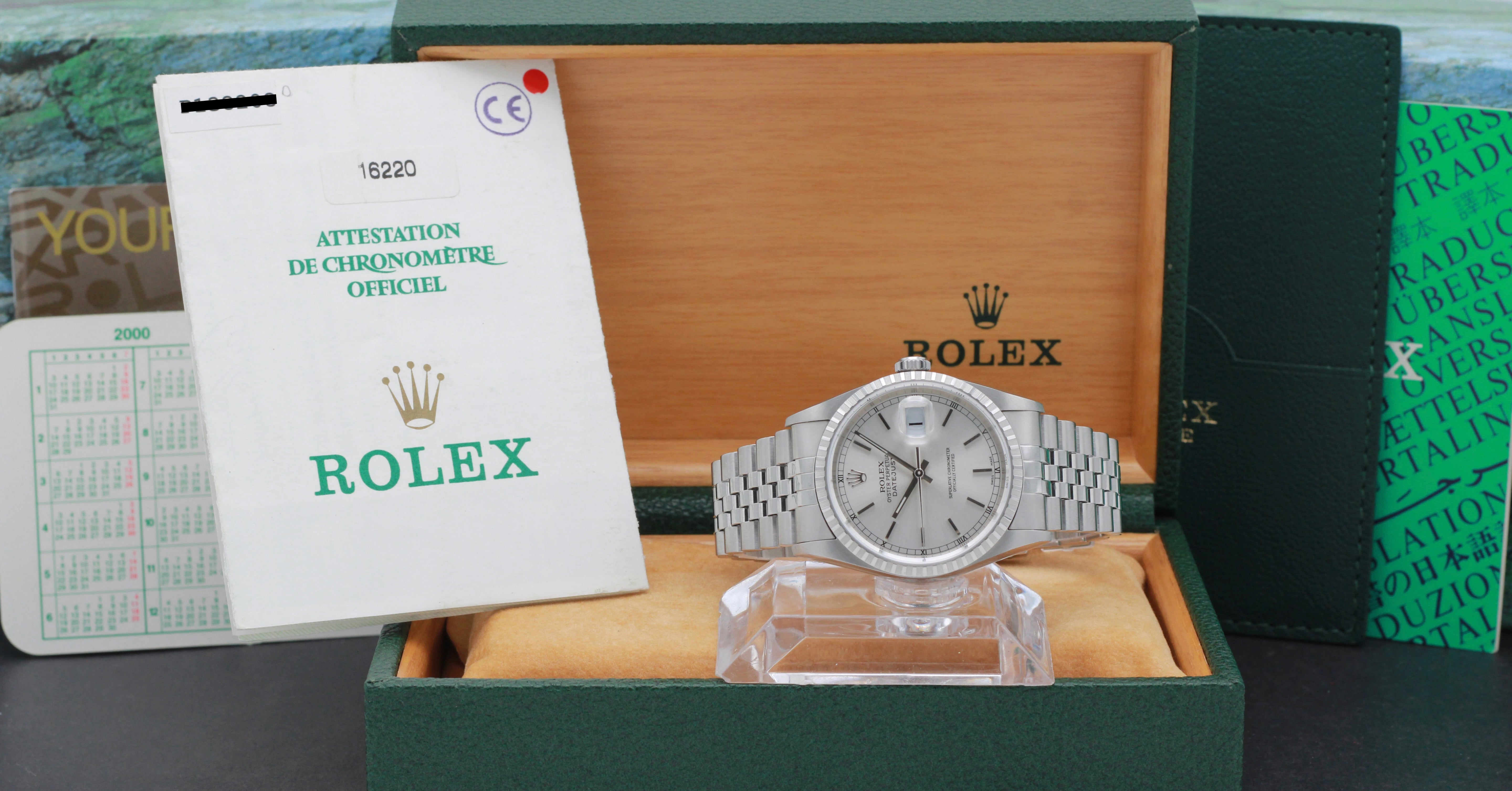 Rolex Datejust 16220 - 2000 - Rolex horloge - Rolex kopen - Rolex heren horloge - Trophies Watches