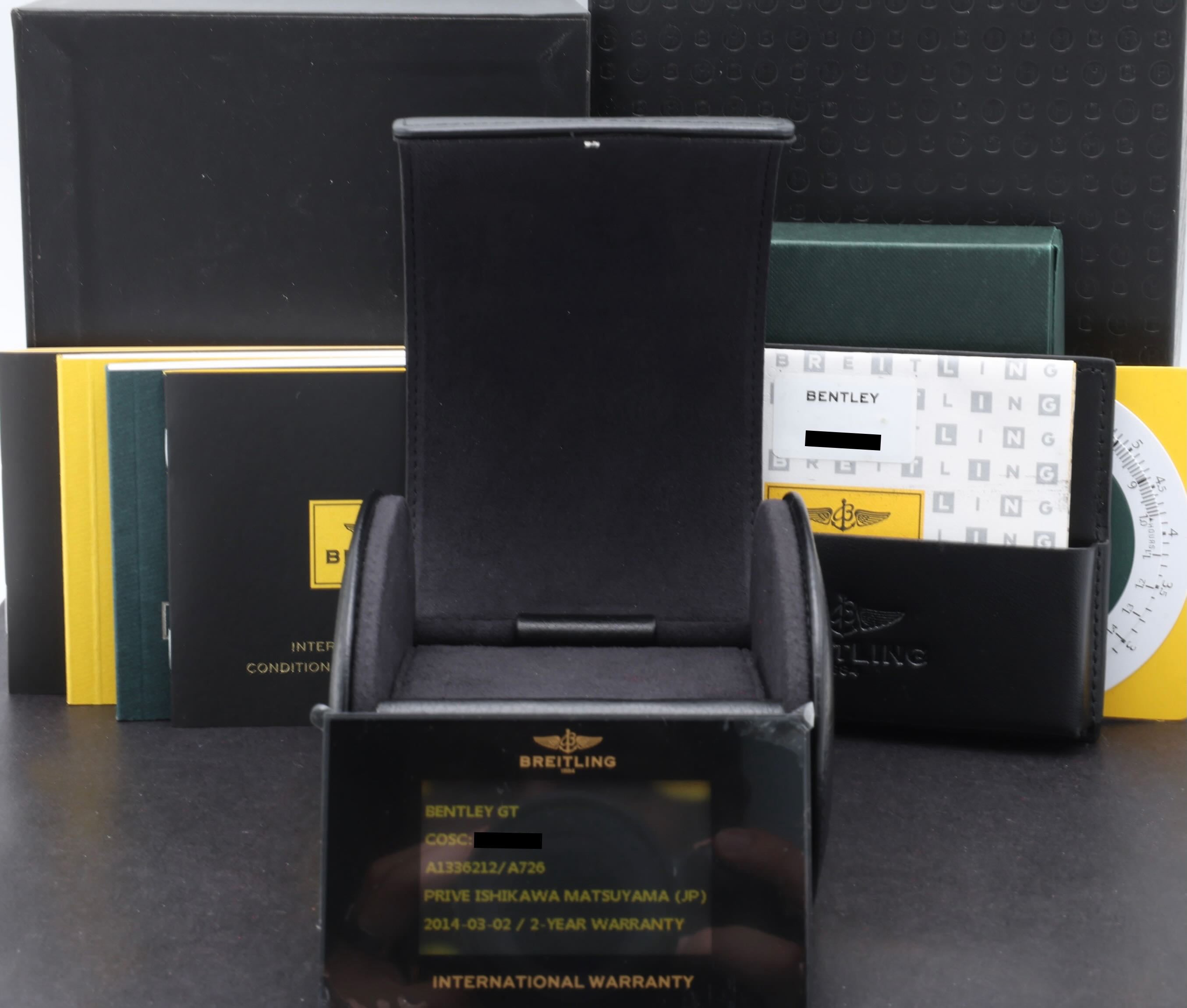 Breitling Bentley GT A13362, Box & Papers, 2014