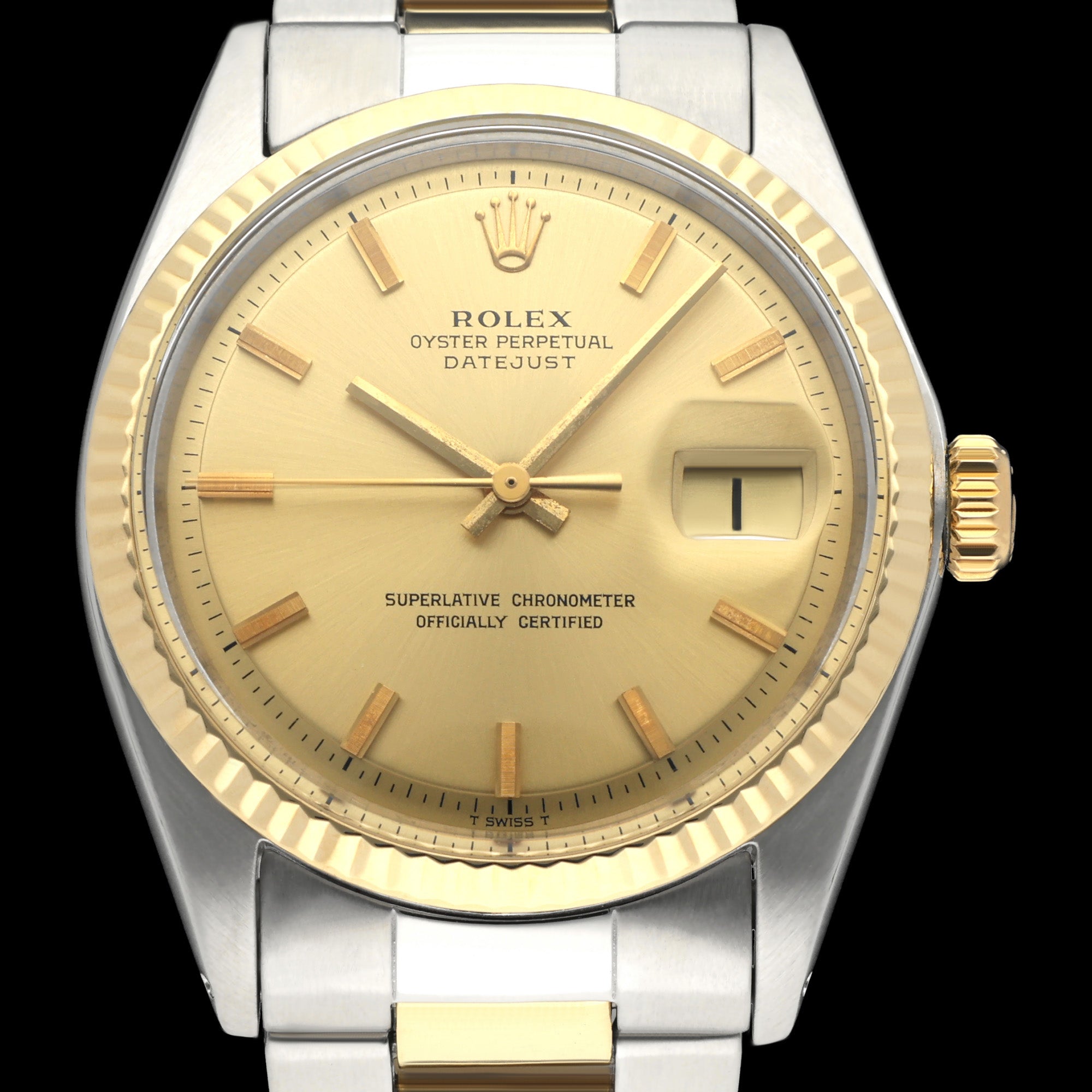 Rolex Datejust 1601 - 1972 - goud/staal - two/tone - Rolex horloge - Rolex kopen - Rolex heren horloge - Trophies Watches