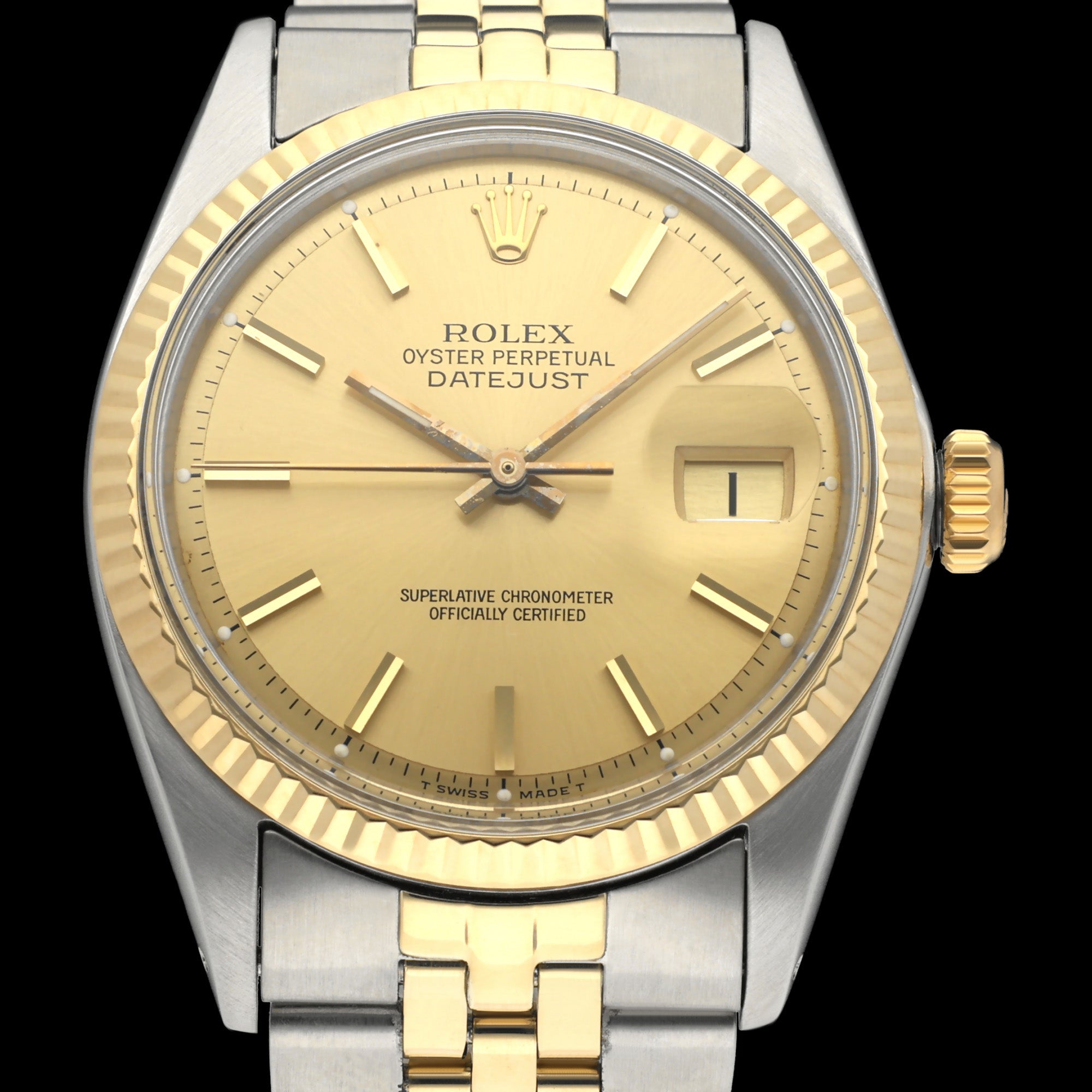 Rolex Datejust 1601 - 1968 - goud/staal - two/tone - Rolex horloge - Rolex kopen - Rolex heren horloge - Trophies Watches