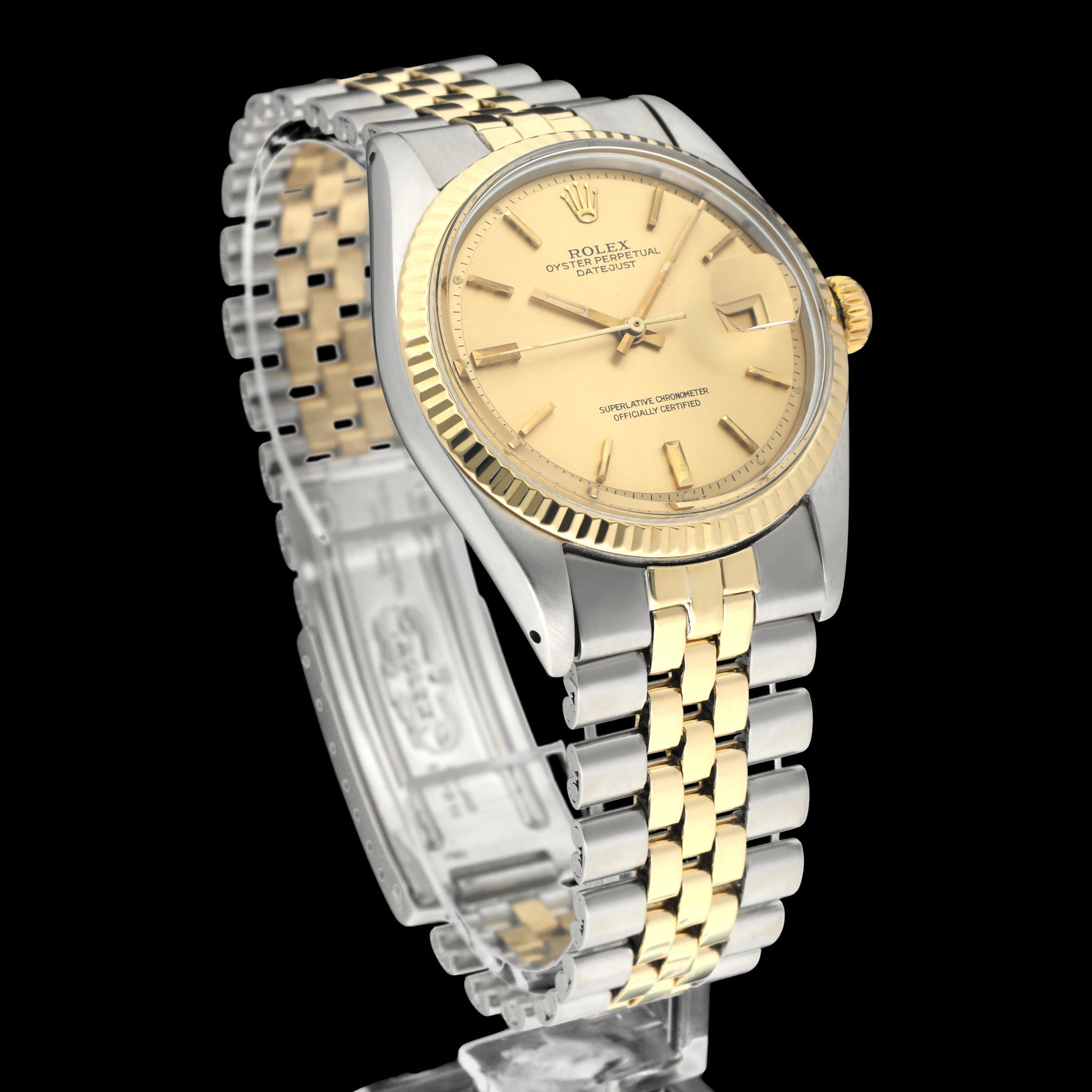 Rolex Datejust 1601 - 1974 - goud/staal - two/tone - Rolex horloge - Rolex kopen - Rolex heren horloge - Trophies Watches