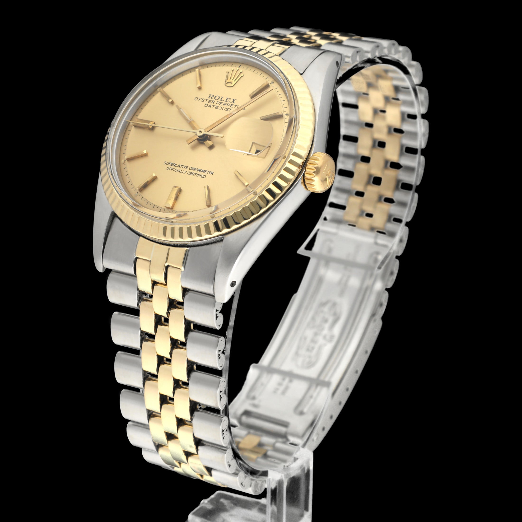 Rolex Datejust 1601 - 1974 - goud/staal - two/tone - Rolex horloge - Rolex kopen - Rolex heren horloge - Trophies Watches