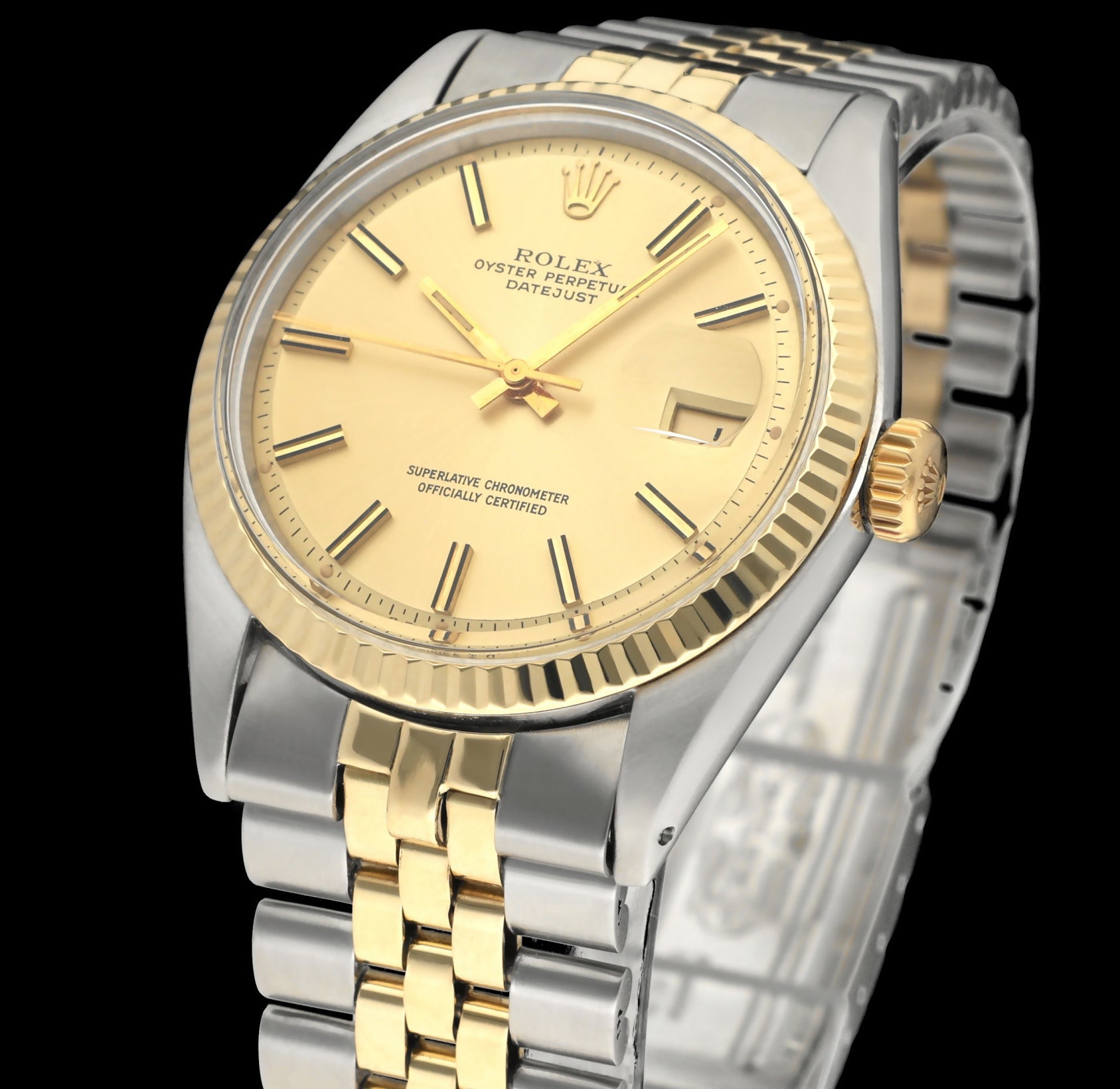 Rolex Datejust 1601 - 1973 - goud/staal - two/tone - Rolex horloge - Rolex kopen - Rolex heren horloge - Trophies Watches