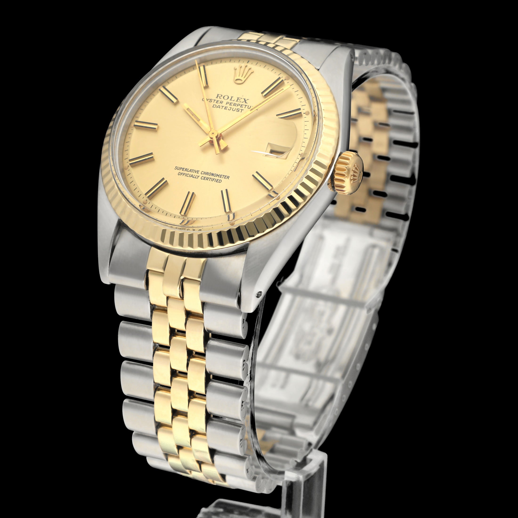 Rolex Datejust 1601 - 1973 - goud/staal - two/tone - Rolex horloge - Rolex kopen - Rolex heren horloge - Trophies Watches