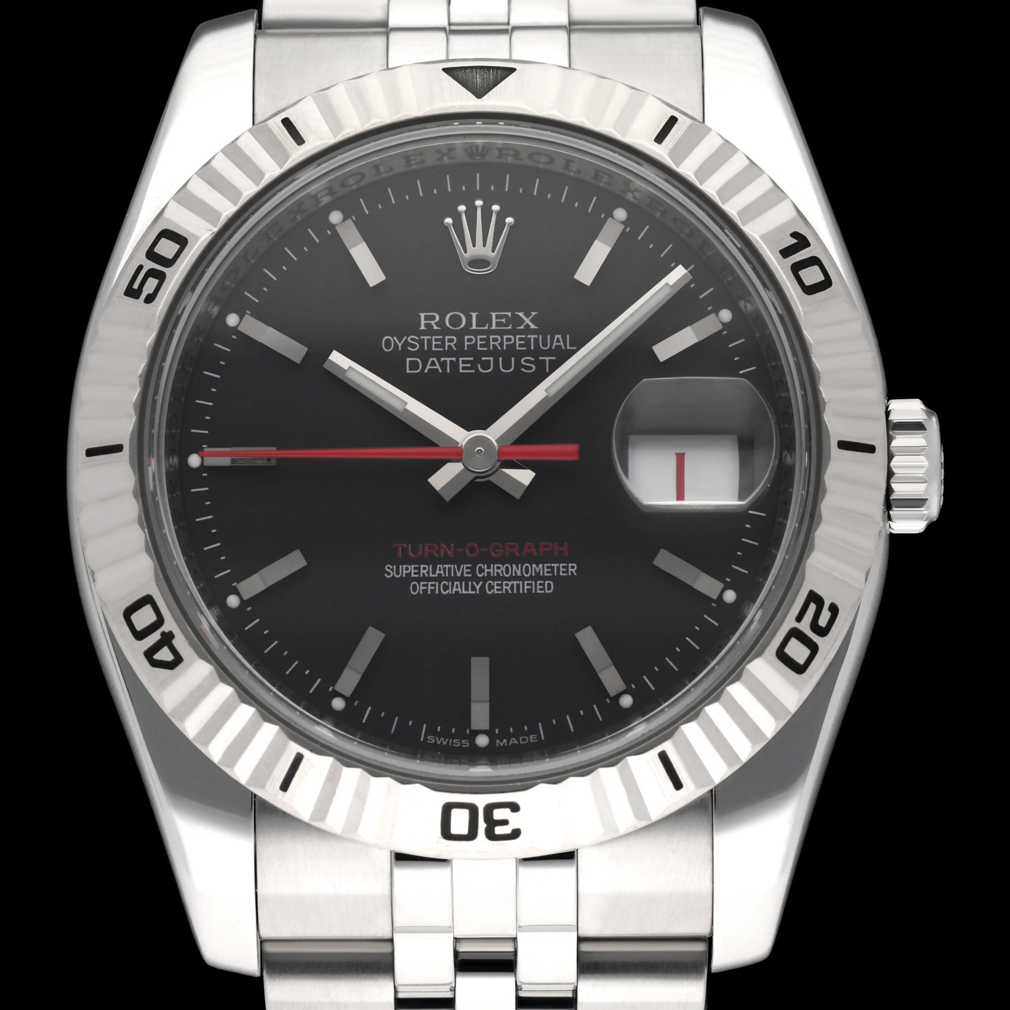 Rolex Datejust Turn-O-Graph 116264, Box & Papers, 2009