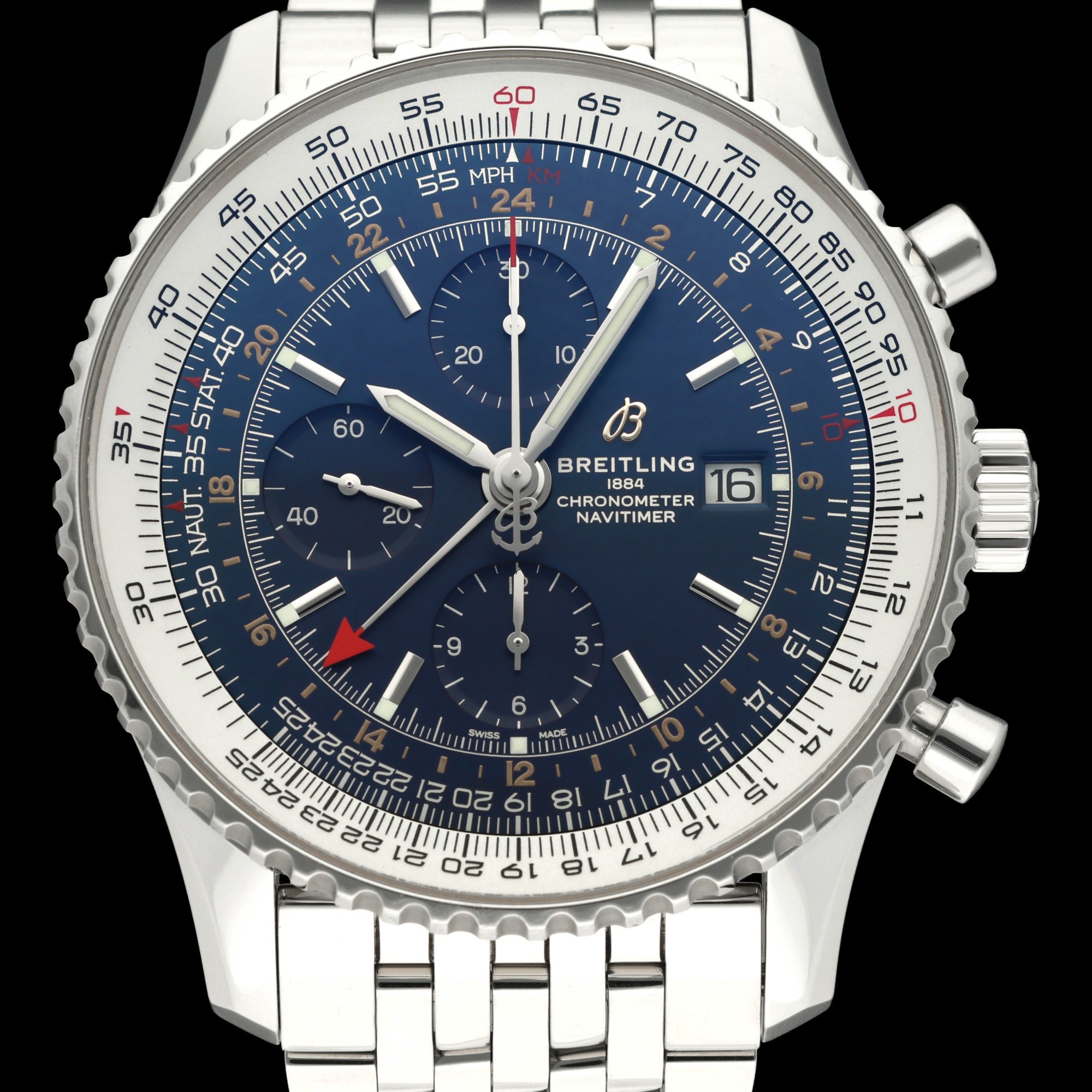 Breitling Navitimer World A24322- 2019 - Breitling horloge - Breitling kopen - Breitling heren horloge - Trophies Watches