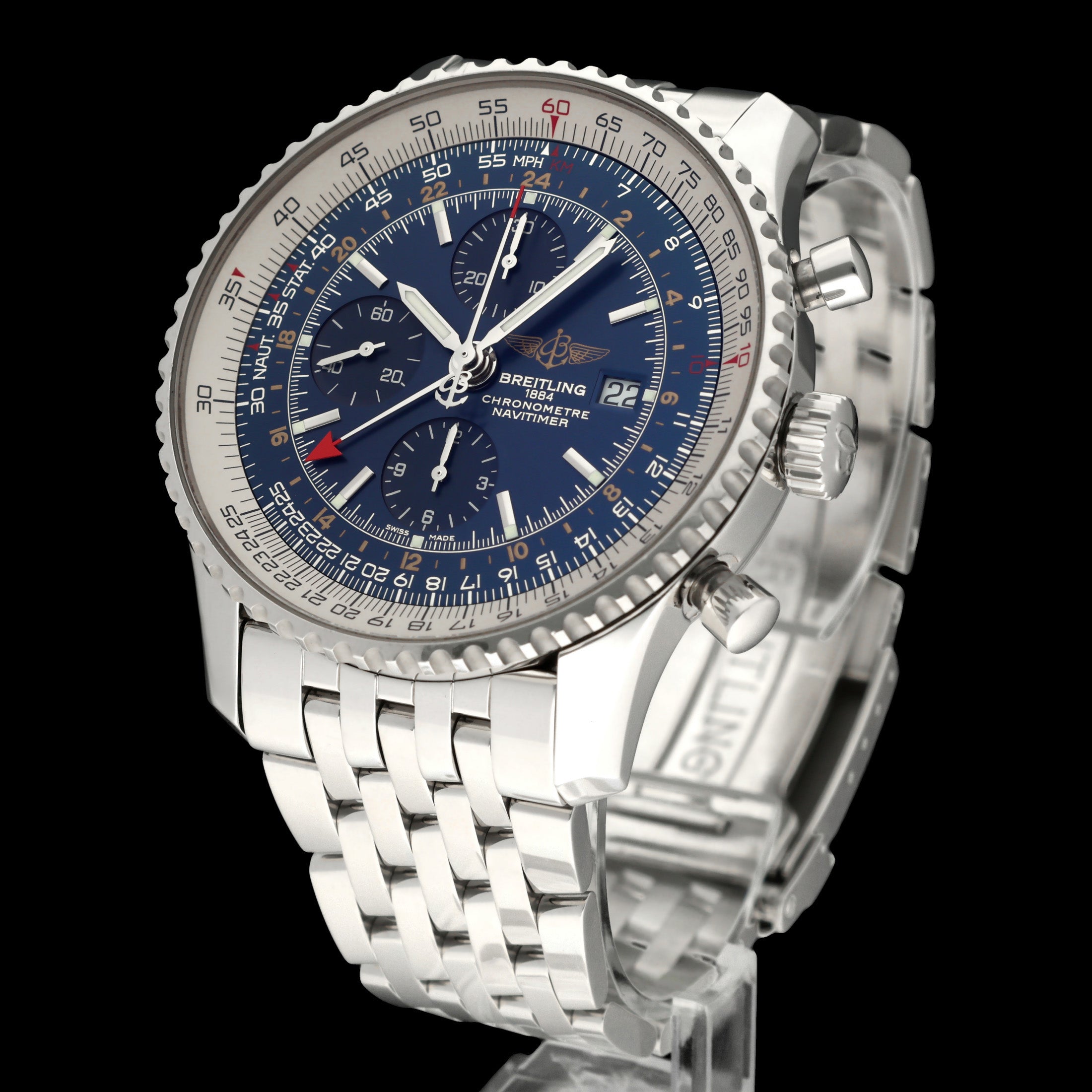 Breitling Navitimer World A24322- 2018 - Breitling horloge - Breitling kopen - Breitling heren horloge - Trophies Watches