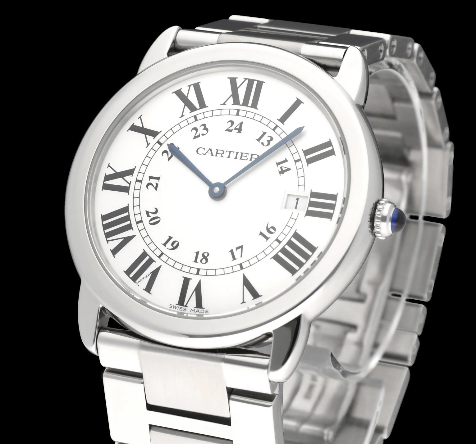 Cartier Ronde Solo de Cartier  W6701005 - Cartier horloge - Cartier kopen - Cartier heren horloge - Trophies Watches