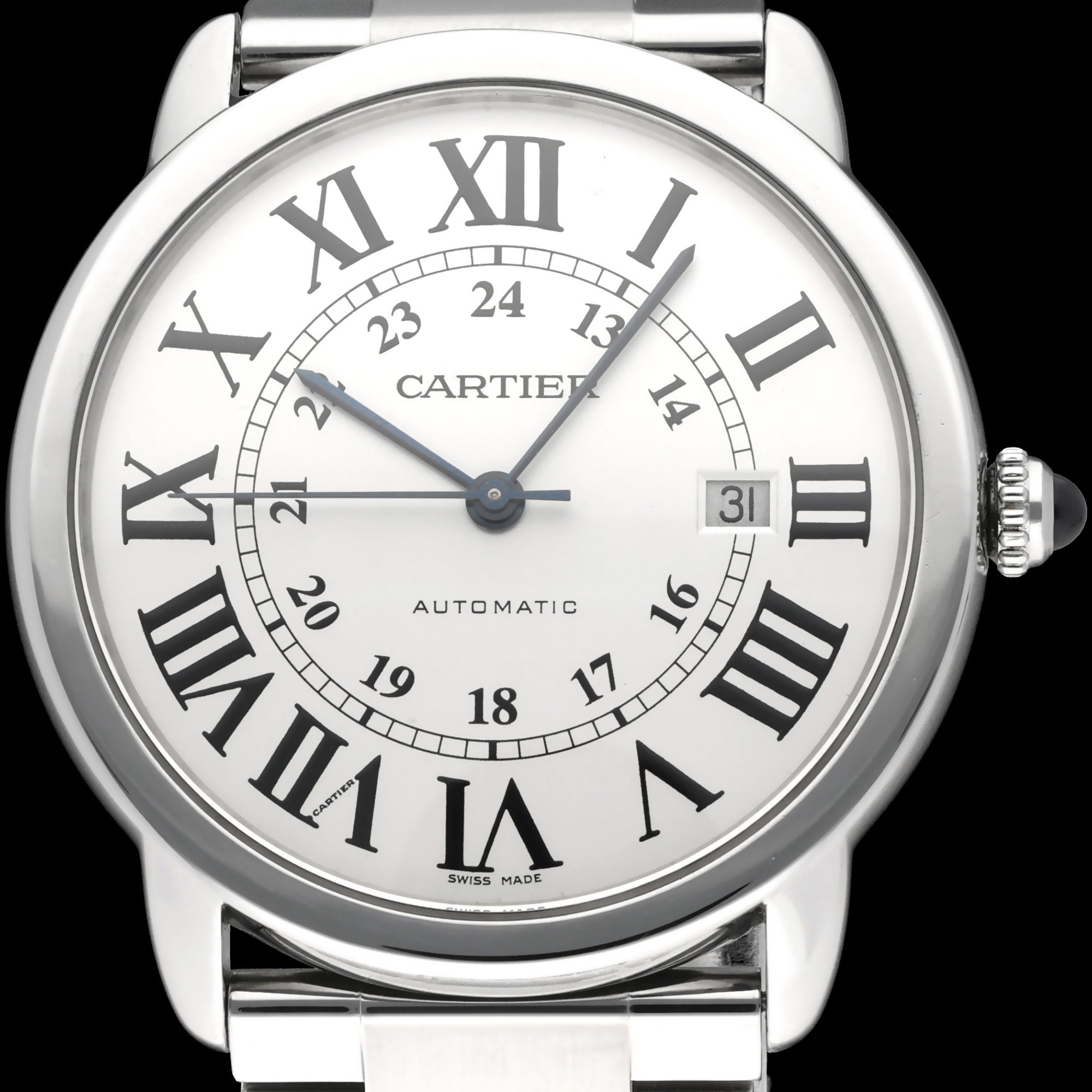 Cartier Ronde Solo de Cartier  W6701011 - Cartier horloge - Cartier kopen - Cartier heren horloge - Trophies Watches