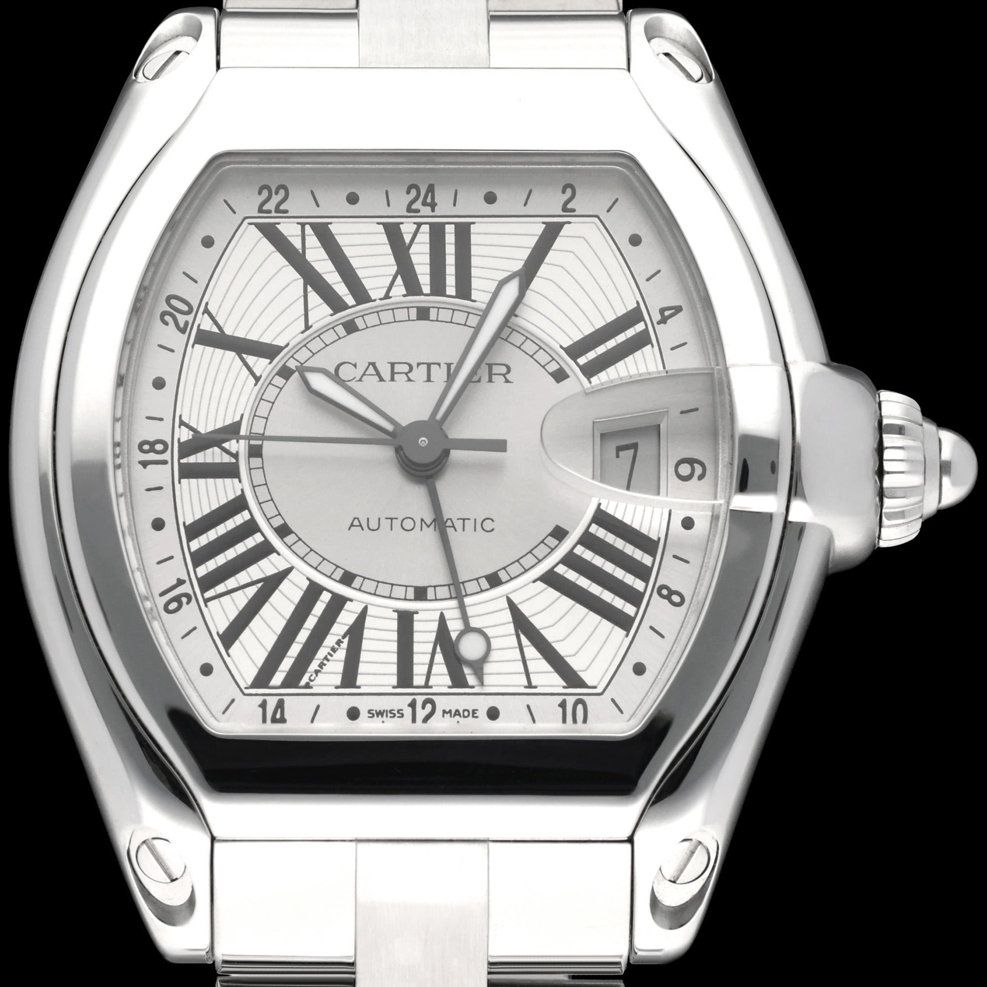Cartier Roadster GMT W62032X6 - Cartier horloge - Cartier kopen - Cartier heren horloge - Trophies Watches