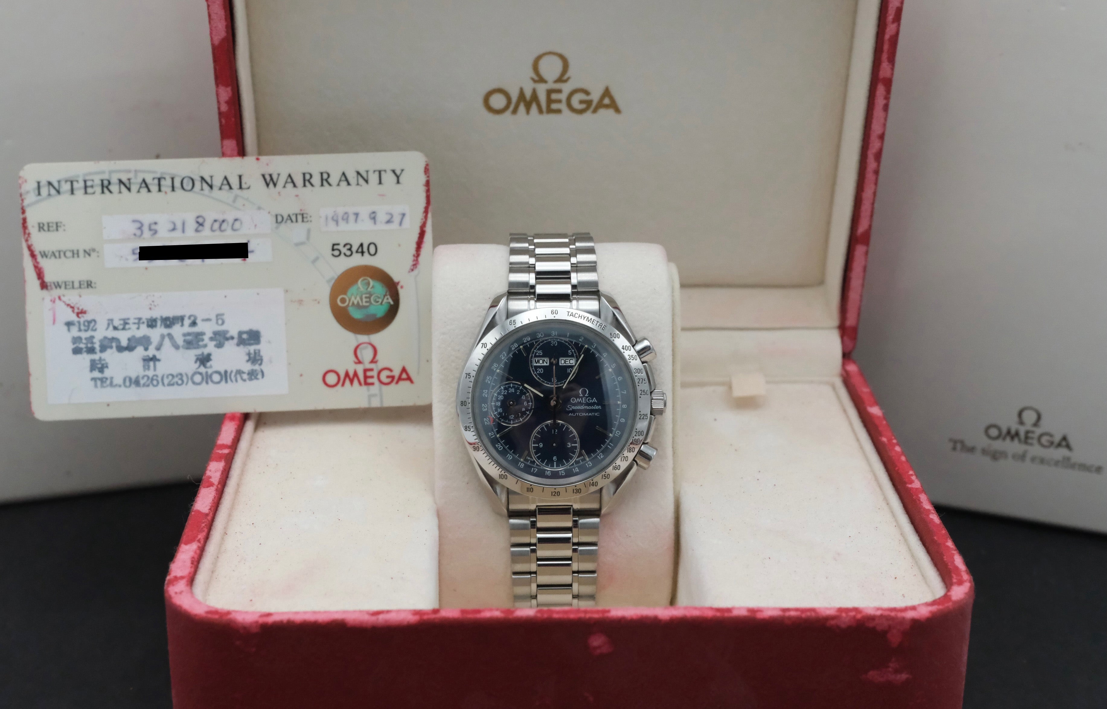 Omega Speedmaster Day Date 3521.80.00 - 1997 - Omega horloge - Omega kopen - Omega heren horloge - Trophies Watches
