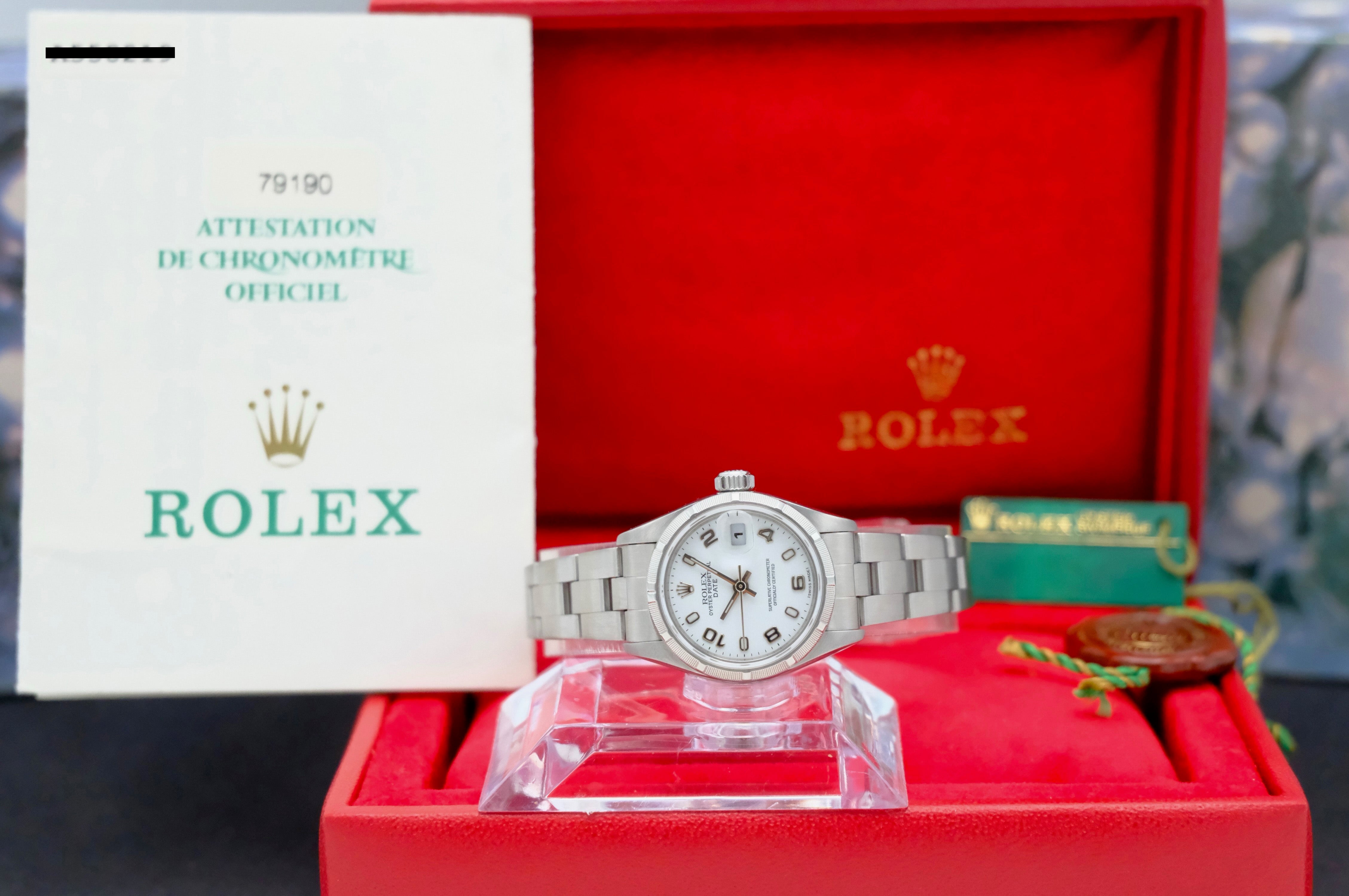 Rolex Oyster Perpetual Lady Date 79190 - 1999 - Rolex horloge - Rolex kopen - Rolex dames horloge - Trophies Watches
