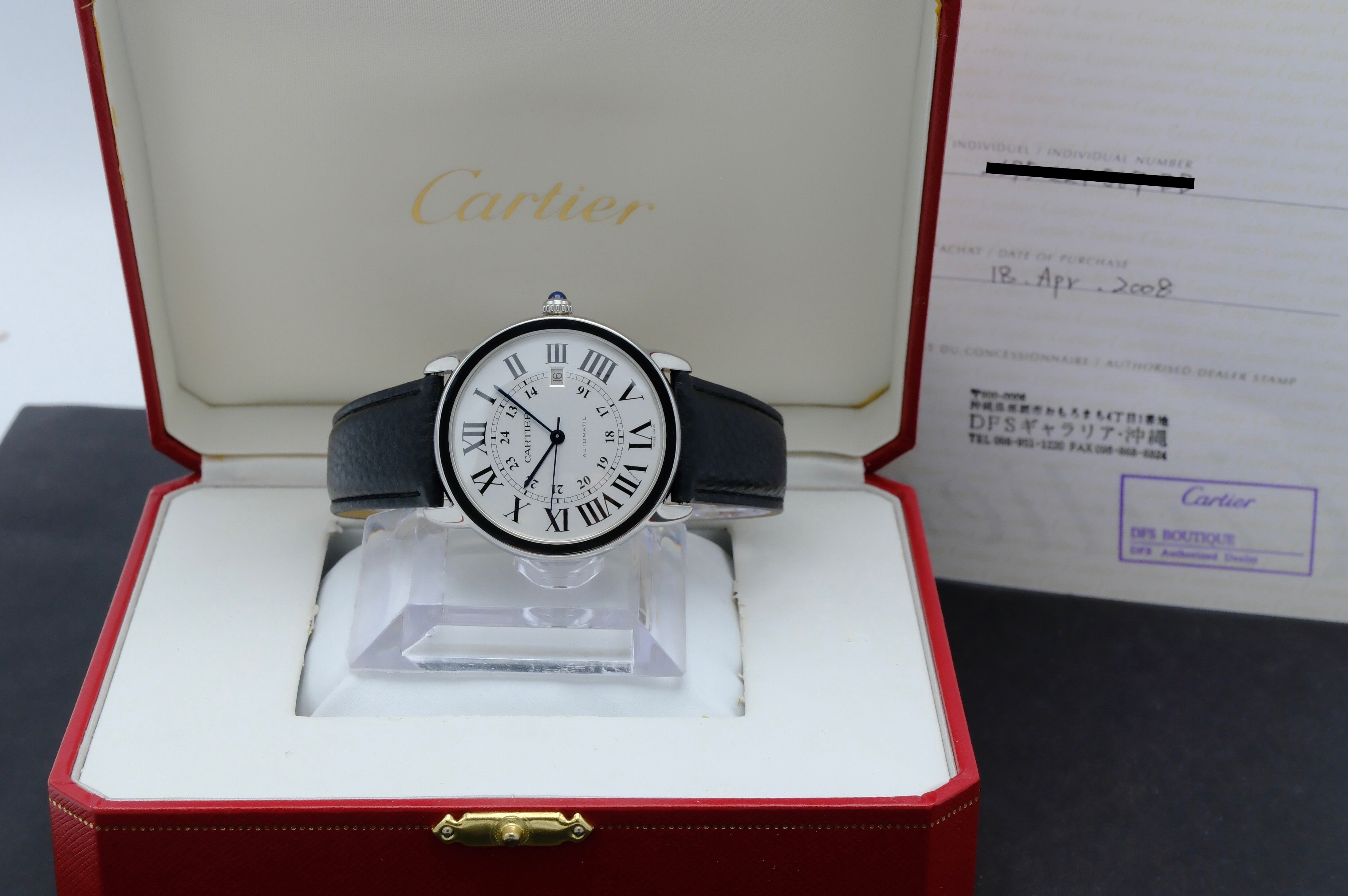 Cartier Ronde Solo de Cartier XL 3517 - Cartier horloge - Cartier kopen - Cartier heren horloge - Trophies Watches