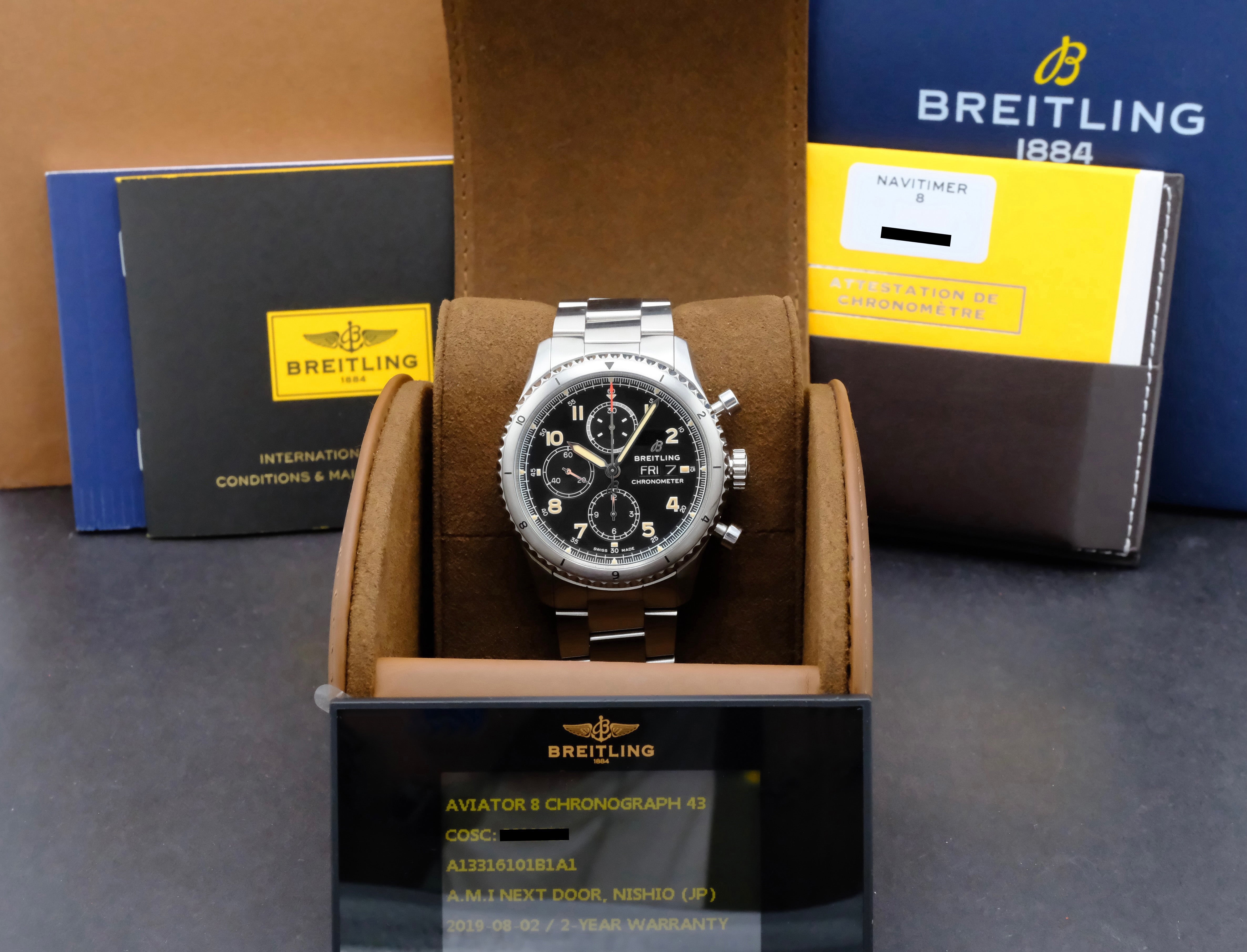 Breitling Aviator 8 A13316 - 2019 - Breitling horloge - Breitling kopen - Breitling heren horloge - Trophies Watches