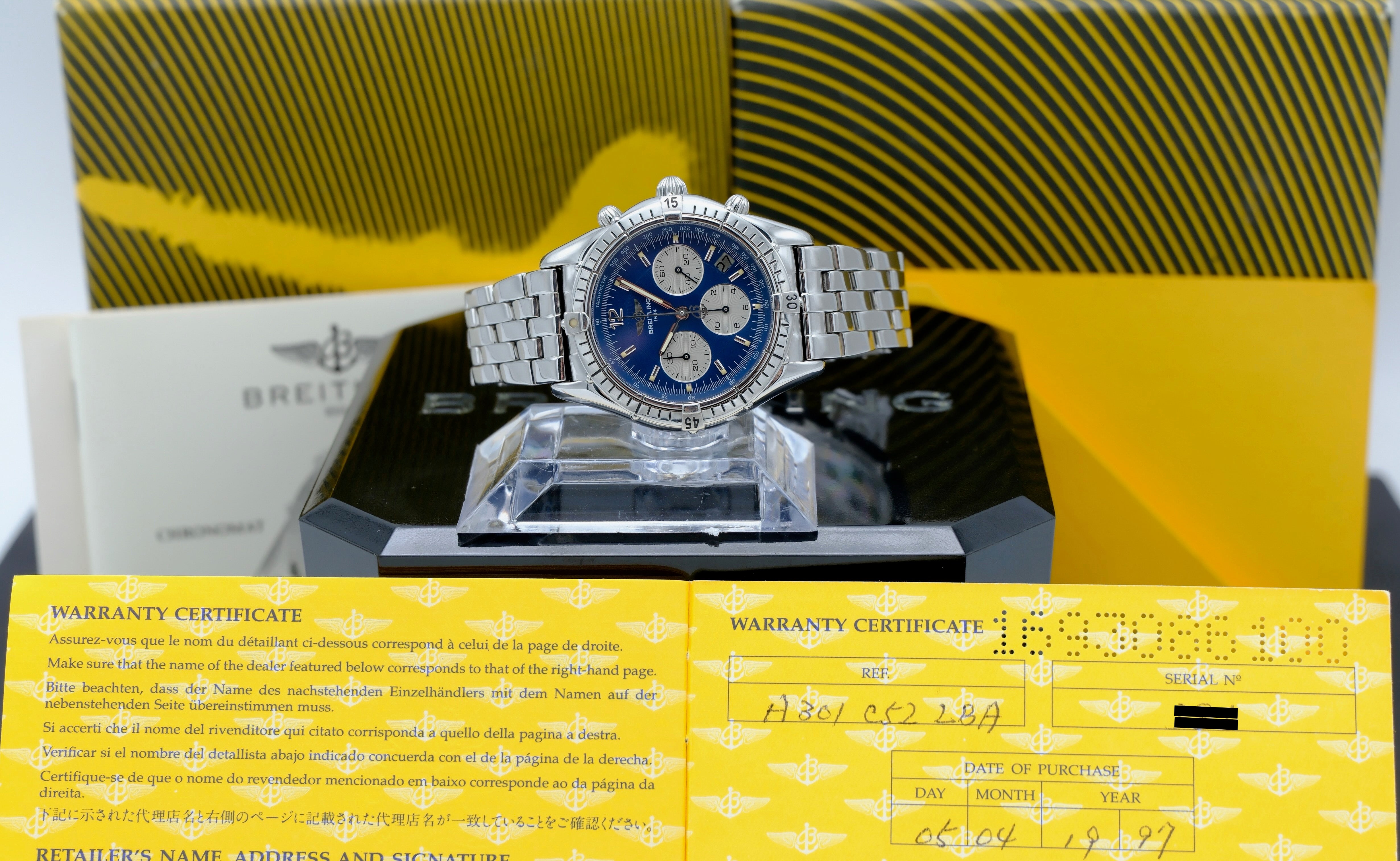 Breitling Chrono Cockpit A30012 - 1997 - Breitling horloge - Breitling kopen - Breitling heren horloge - Trophies Watches