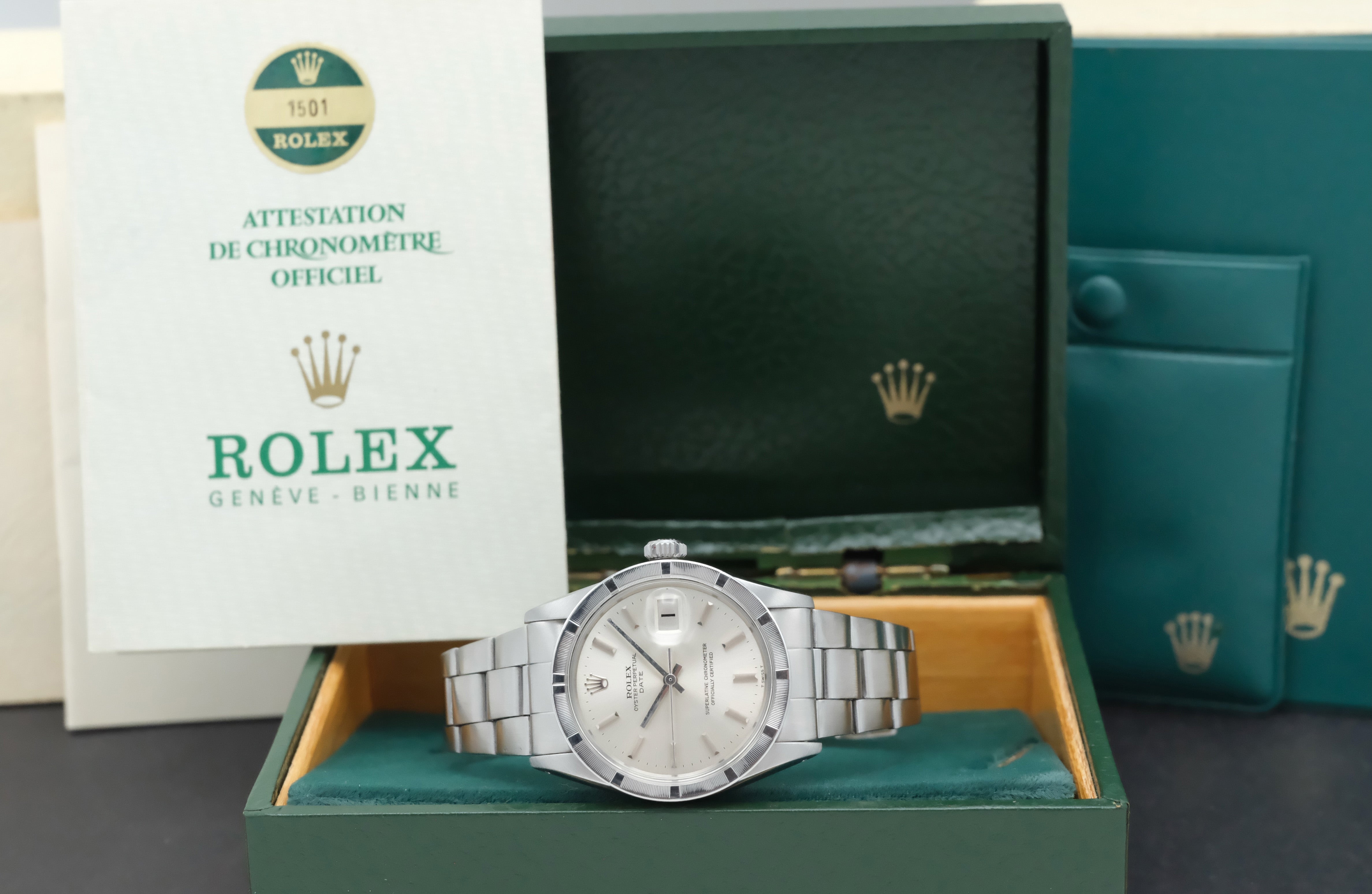 Rolex Oyster Perpetual Date 1501 - 1973 - Rolex horloge - Rolex kopen - Rolex heren horloge - Trophies Watches