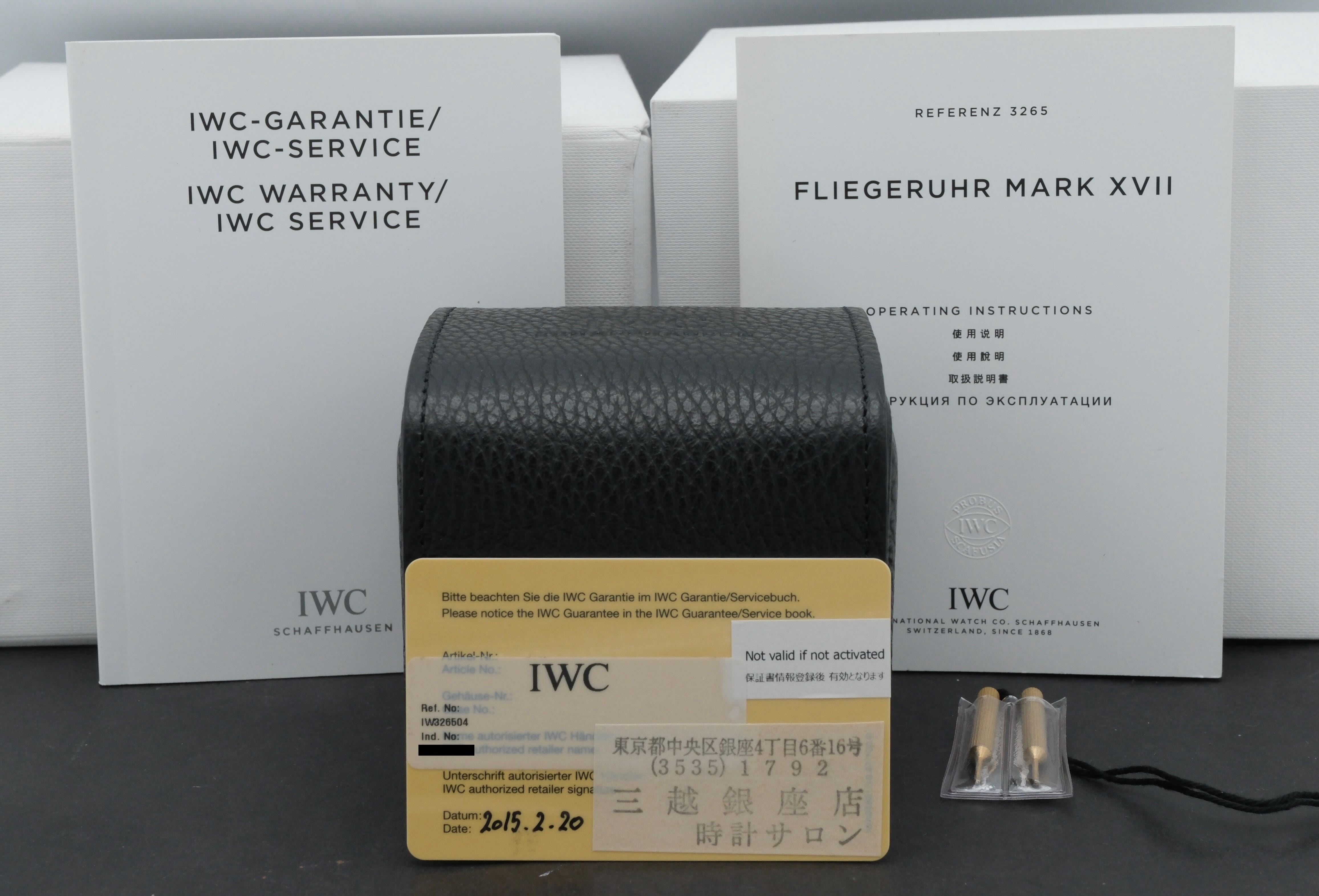 IWC Pilot Mark Xviii IW326504 - 2015 - IWC horloge - IWC kopen - IWC heren horloge - Trophies Watches