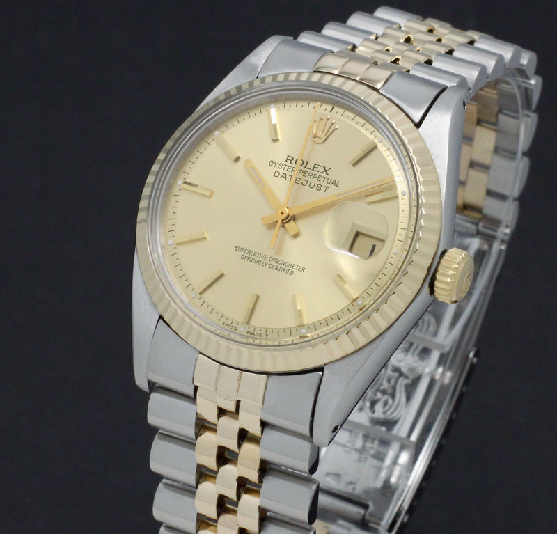 Rolex Datejust 1601 - 1966 - goud/staal - two/tone - Rolex horloge - Rolex kopen - Rolex heren horloge - Trophies Watches