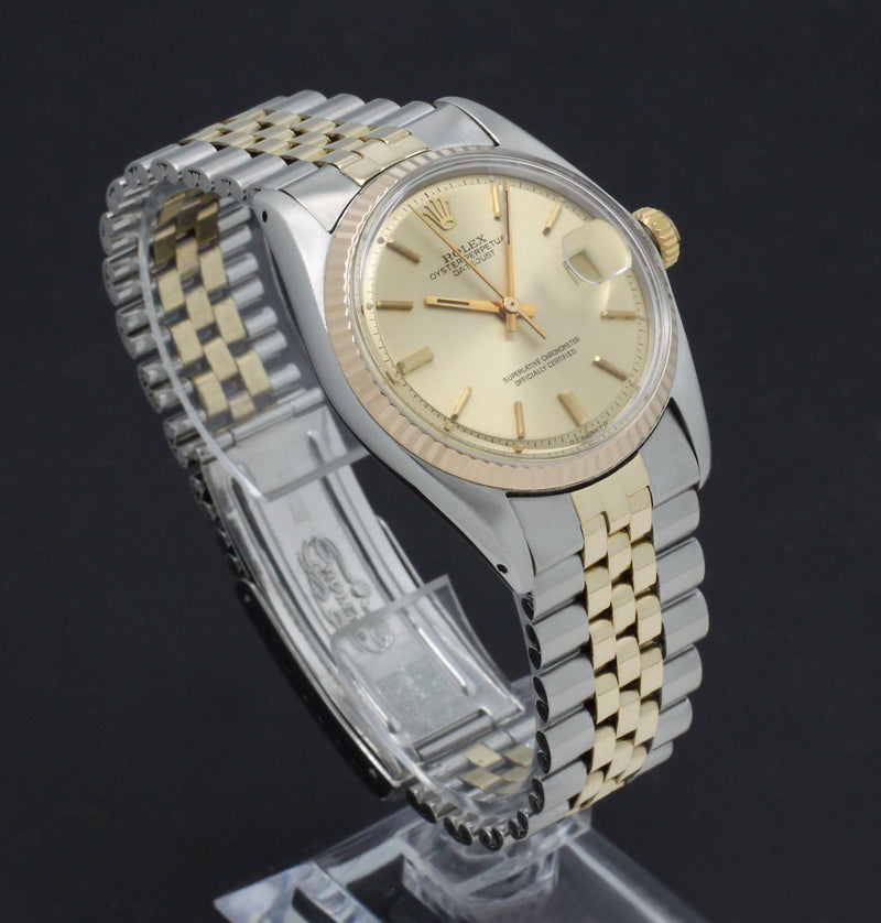 Rolex Datejust 1601 - 1973 - goud/staal - two/tone - Rolex horloge - Rolex kopen - Rolex heren horloge - Trophies Watches