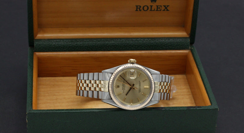 Rolex Datejust 1601 - 1973 - goud/staal - two/tone - Rolex horloge - Rolex kopen - Rolex heren horloge - Trophies Watches