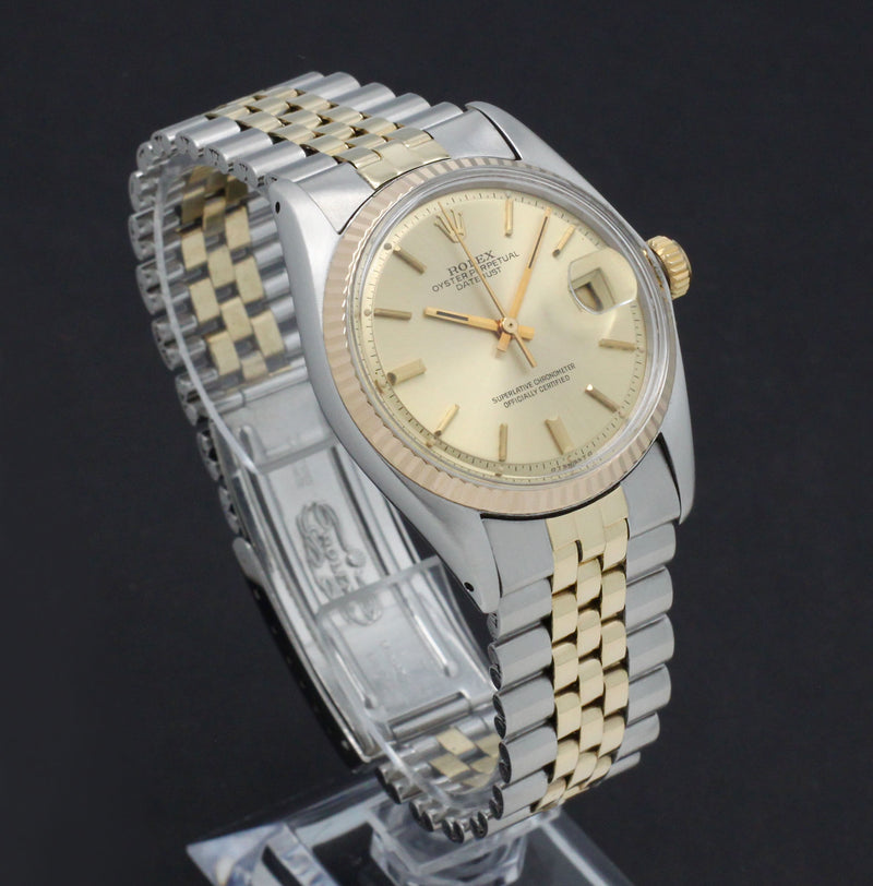 Rolex Datejust 1601 - 1973 - goud/staal - two/tone - Rolex horloge - Rolex kopen - Rolex heren horloge - Trophies Watches