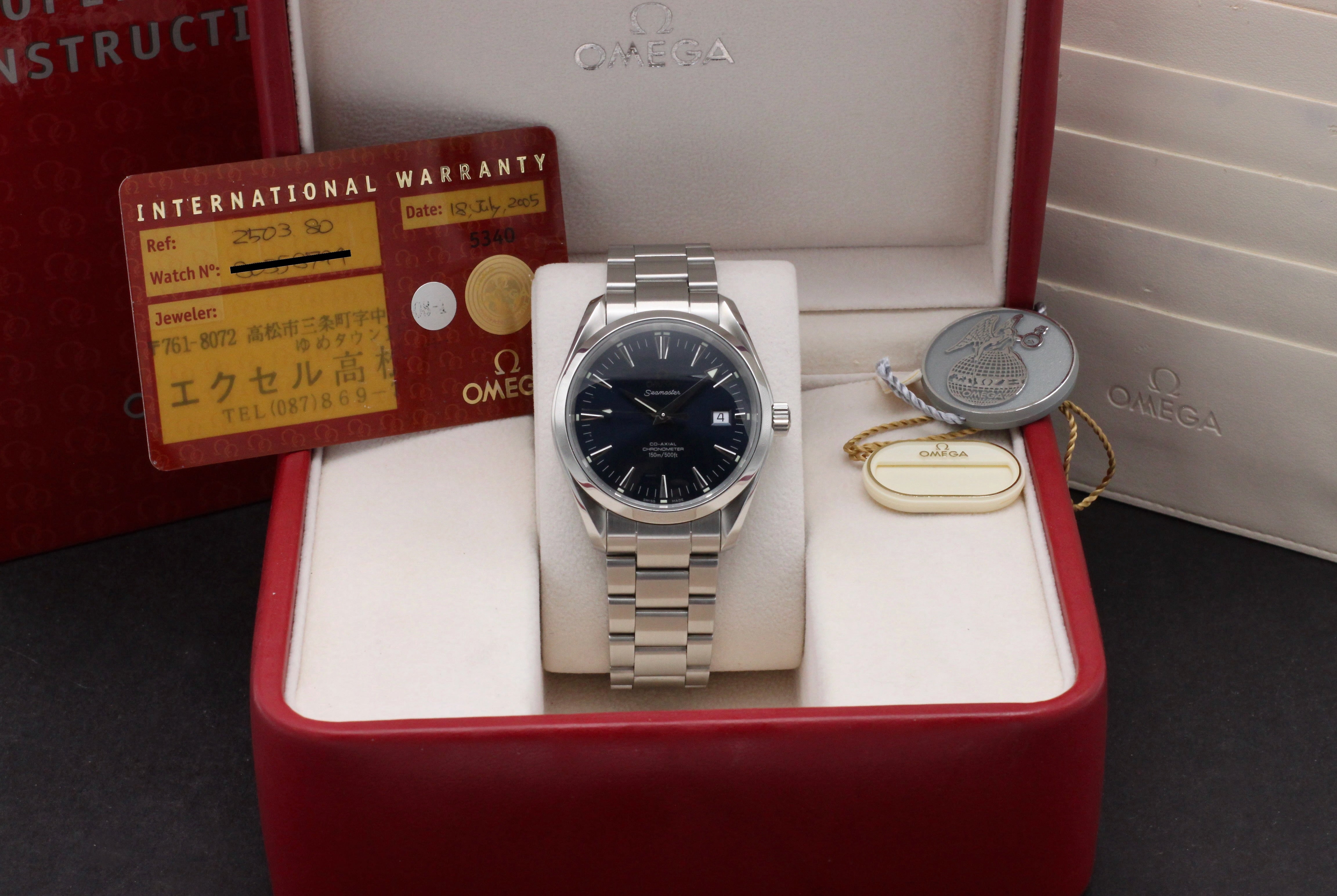 Omega Seamaster Aqua Terra Co-axial 2503.80.00 - 2005 - Omega horloge - Omega kopen - Omega heren horloge - Trophies Watches
