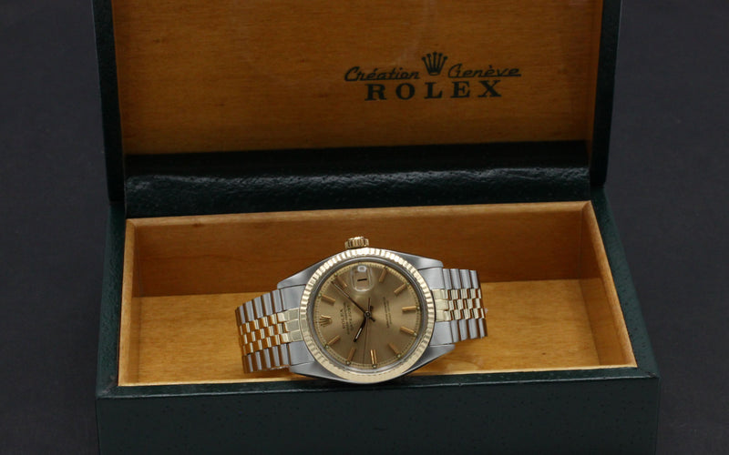 Rolex Datejust 1601 - 1969 - goud/staal - two/tone - Rolex horloge - Rolex kopen - Rolex heren horloge - Trophies Watches