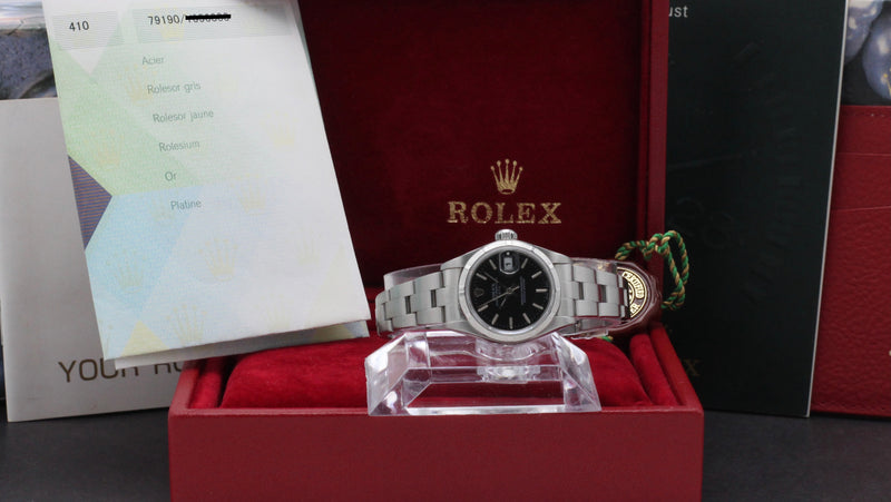 Rolex Oyster Perpetual Lady Date 79190 - 2002 - Rolex horloge - Rolex kopen - Rolex dames horloge - Trophies Watches