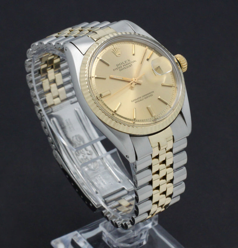 Rolex Datejust 1601 - 1975 - goud/staal - two/tone - Rolex horloge - Rolex kopen - Rolex heren horloge - Trophies Watches