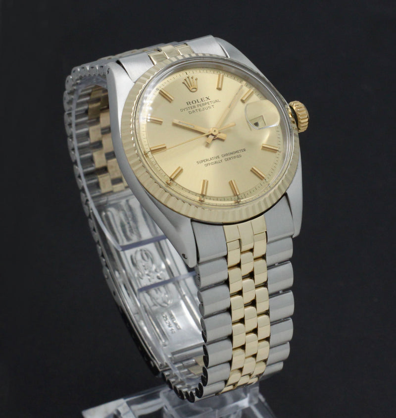 Rolex Datejust 1601 - 1972 - goud/staal - two/tone - Rolex horloge - Rolex kopen - Rolex heren horloge - Trophies Watches