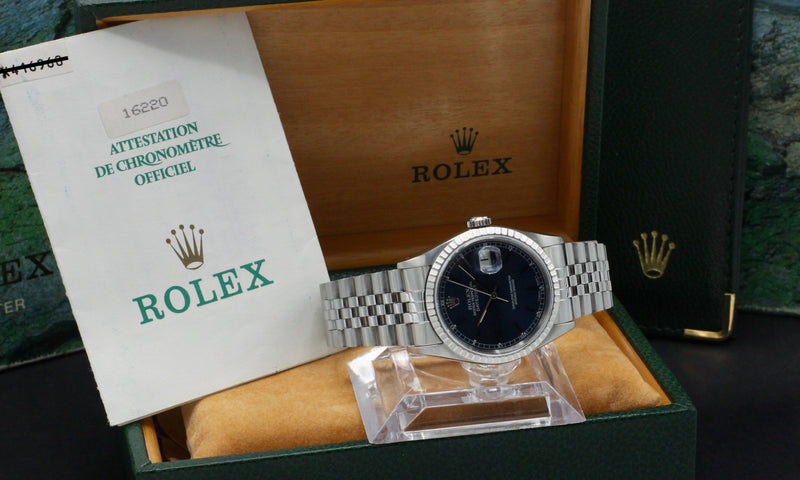 Rolex Datejust 16220 - 1996 - Rolex horloge - Rolex kopen - Rolex heren horloge - Trophies Watches