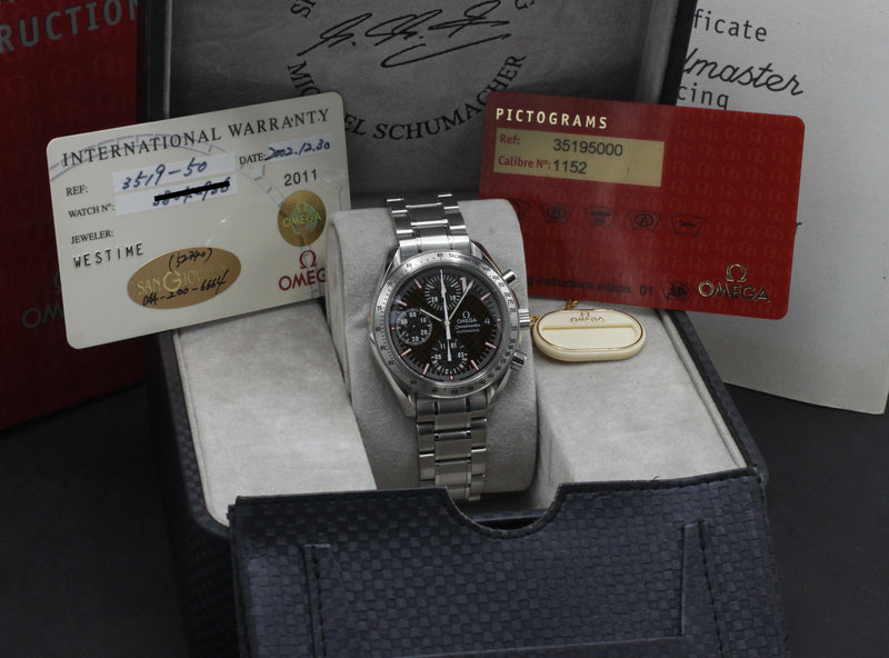 Omega Speedmaster 3519.50.00 - 2002 - Omega horloge - Omega kopen - Omega heren horloge - Trophies Watches