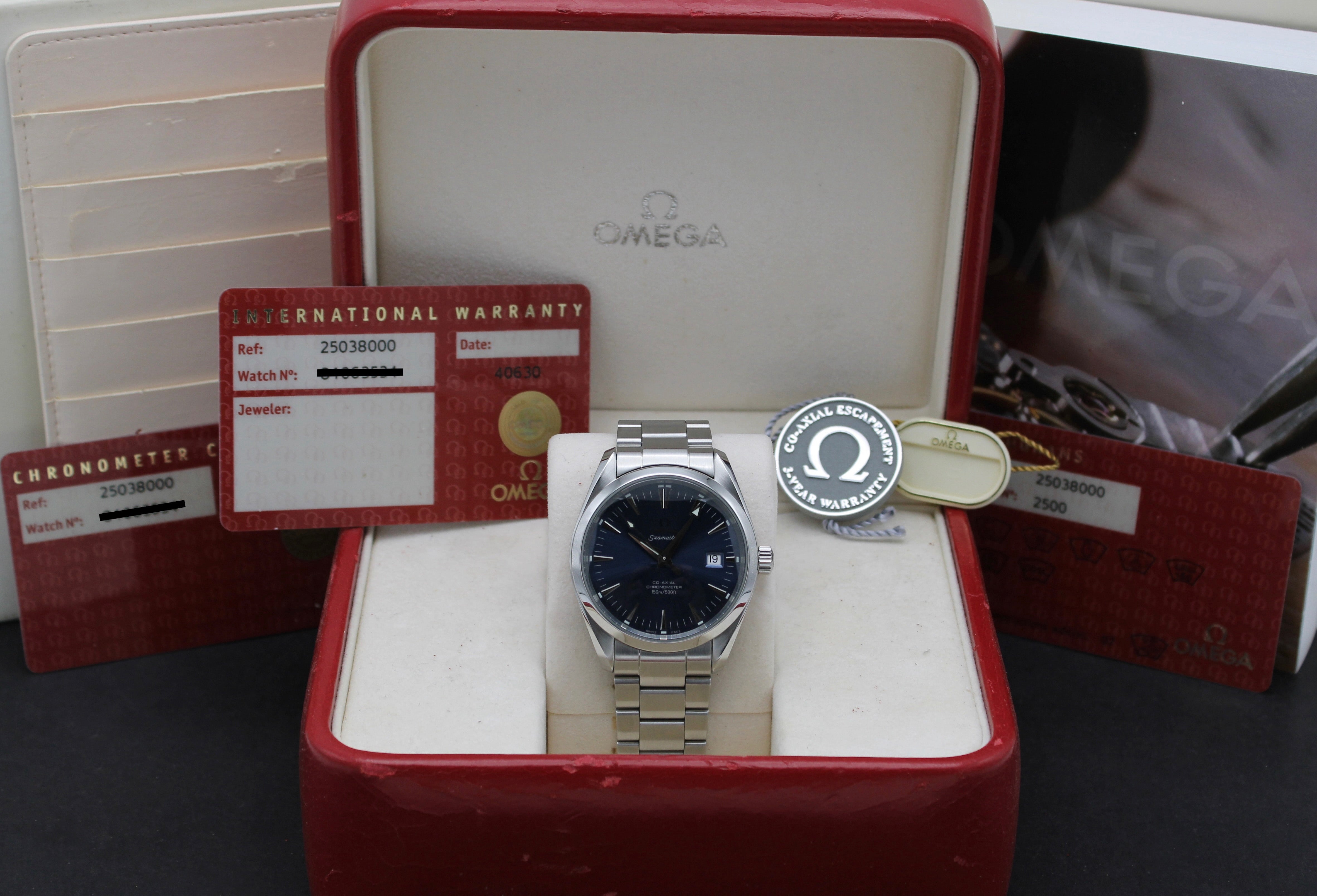 Omega Seamaster Aqua Terra Co-axial 2503.80.00, Box & Papers, 2007