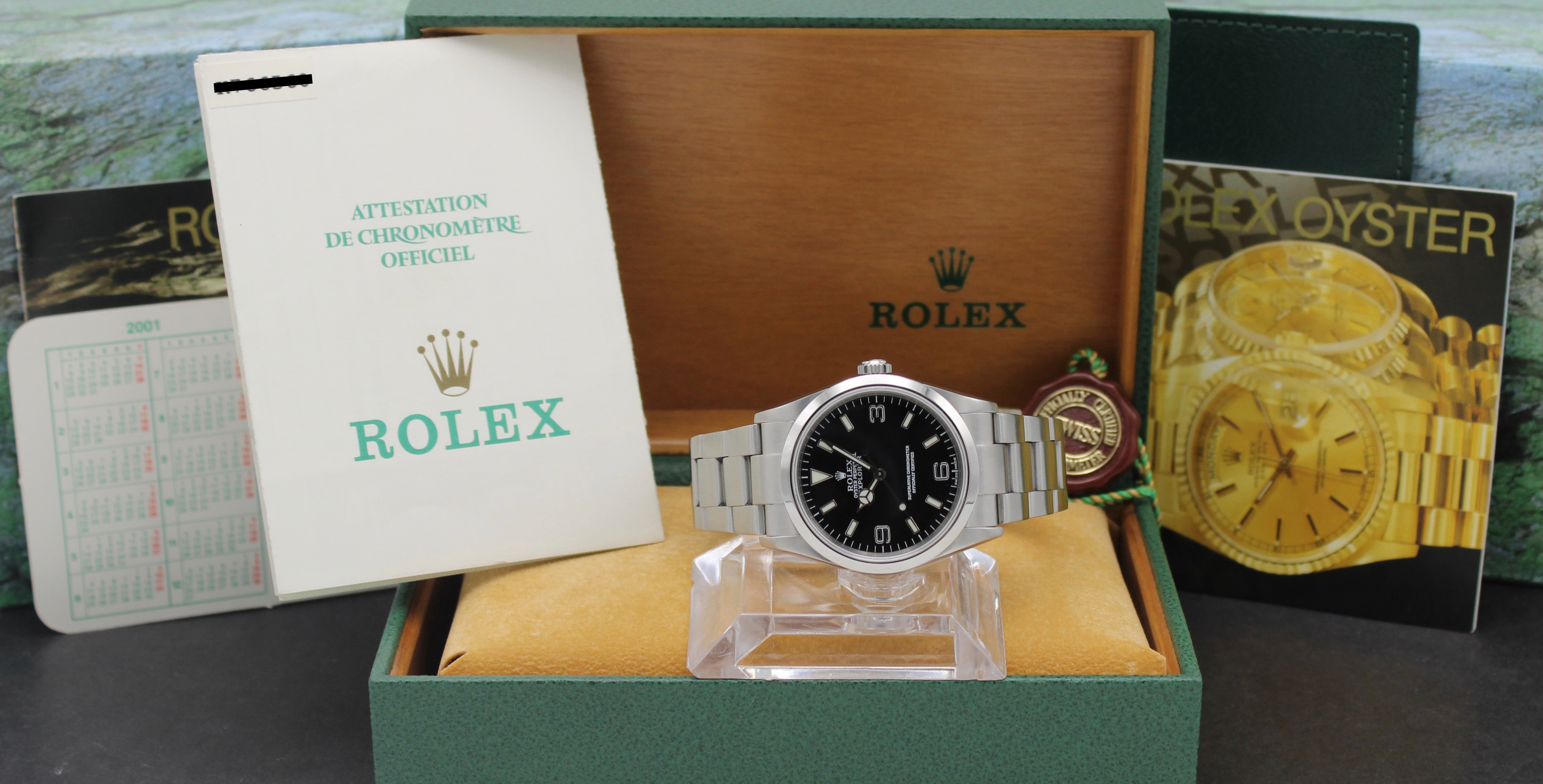 Rolex Explorer 114270, Box & Papers, 2001