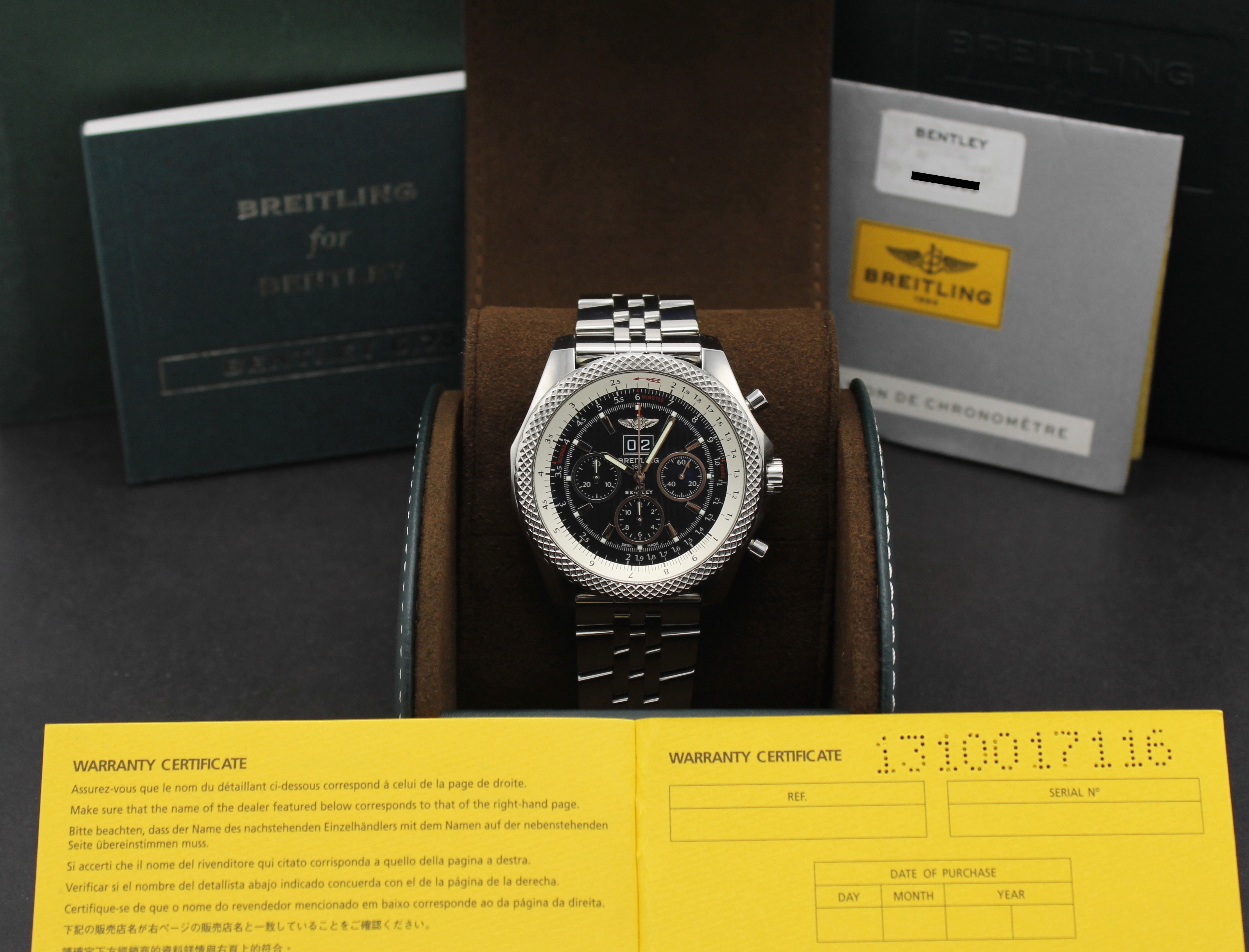 Breitling Bentley 6.75 A44364, Box & Papers, 2014