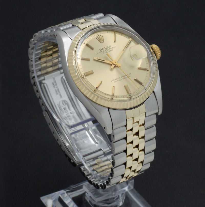 Rolex Datejust 1601 - 1969 - goud/staal - two/tone - Rolex horloge - Rolex kopen - Rolex heren horloge - Trophies Watches