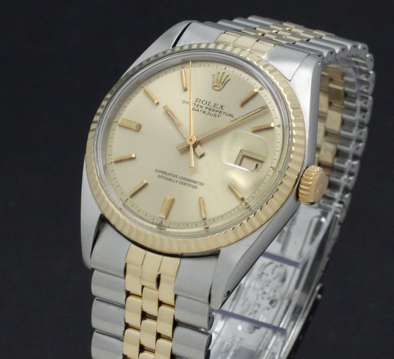 Rolex Datejust 1601 - 1971 - goud/staal - two/tone - Rolex horloge - Rolex kopen - Rolex heren horloge - Trophies Watches