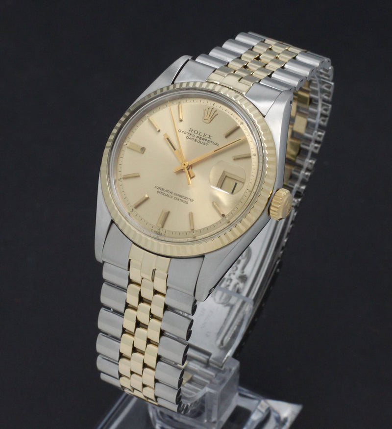 Rolex Datejust 1601 - 1973 - goud/staal - two/tone - Rolex horloge - Rolex kopen - Rolex heren horloge - Trophies Watches