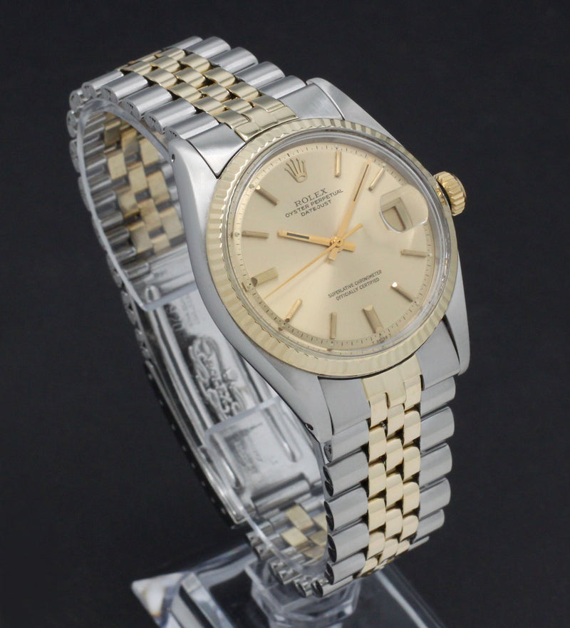 Rolex Datejust 1601 - 1973 - goud/staal - two/tone - Rolex horloge - Rolex kopen - Rolex heren horloge - Trophies Watches