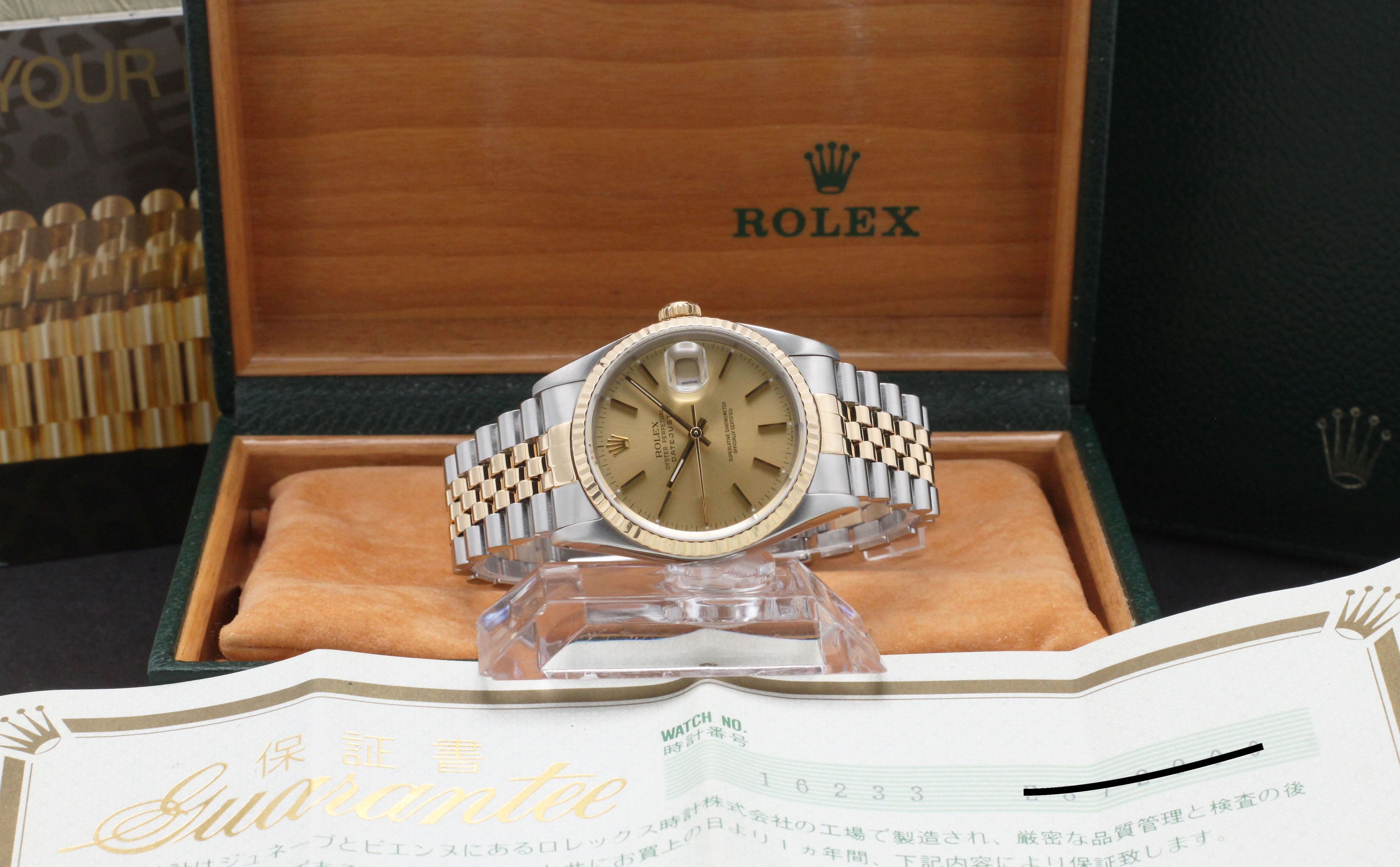 Rolex Datejust 16233 - 1991 - Rolex horloge - Rolex kopen - Rolex heren horloge - Trophies Watches