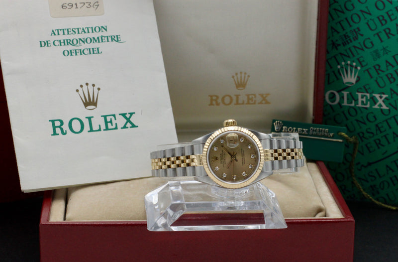 Rolex Lady-Datejust 69173 - 1991 - Rolex horloge - Rolex kopen - Rolex dames horloge - Trophies Watches