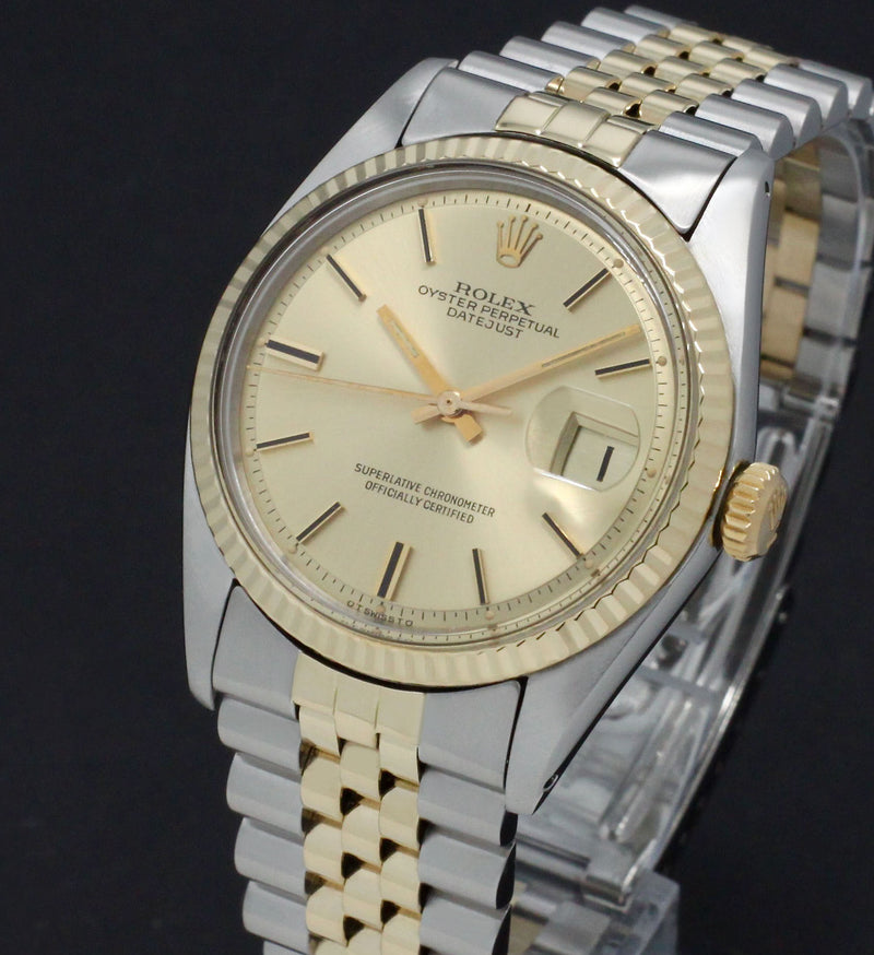 Rolex Datejust 1601 - 1975 - goud/staal - two/tone - Rolex horloge - Rolex kopen - Rolex heren horloge - Trophies Watches