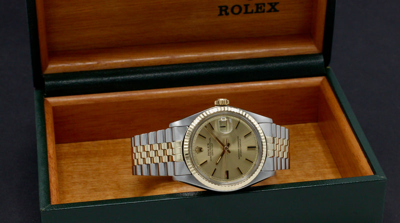 Rolex Datejust 1601 - 1975 - goud/staal - two/tone - Rolex horloge - Rolex kopen - Rolex heren horloge - Trophies Watches