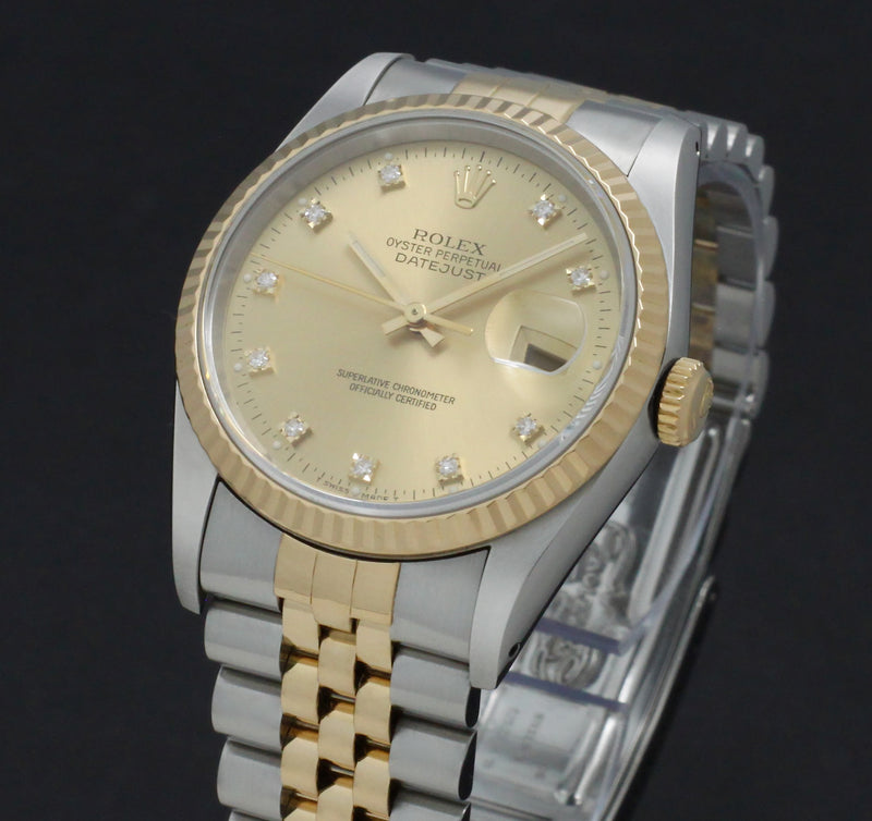 Rolex Datejust 16233G, Box & Papers, 1990